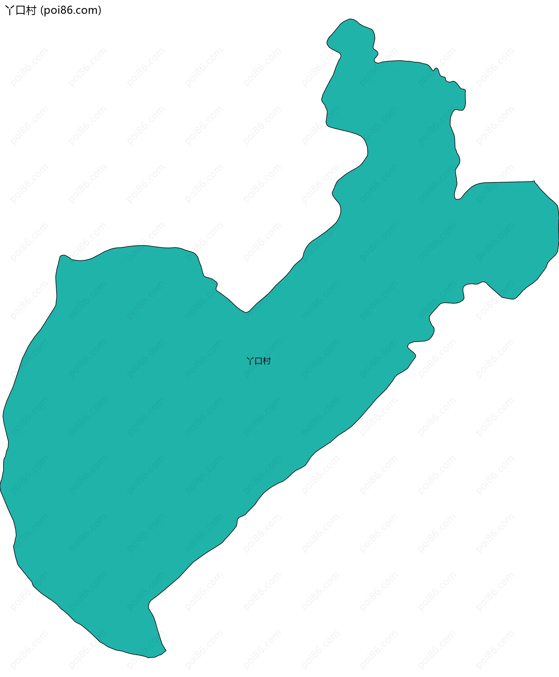 丫口村边界地图