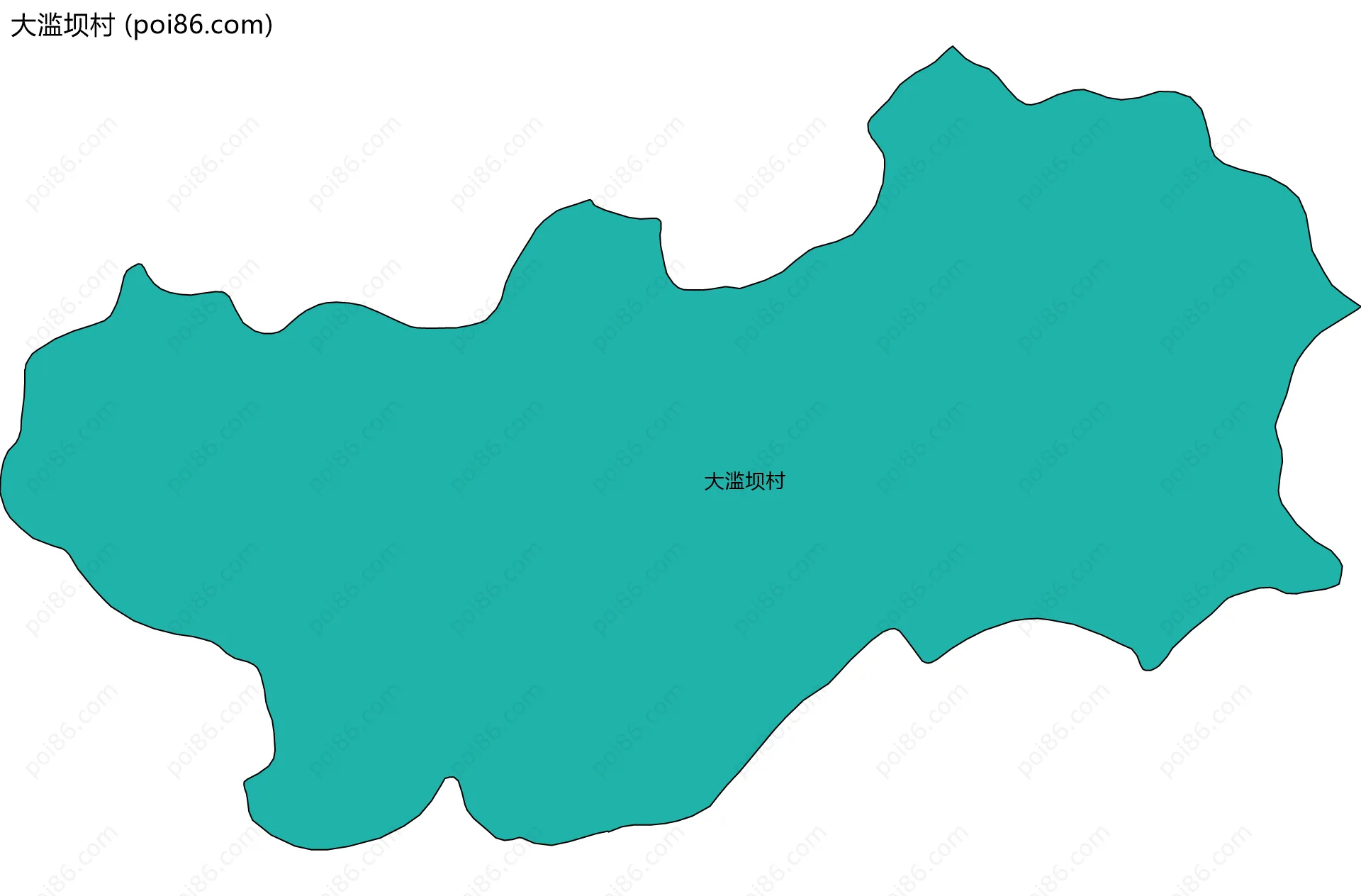 大滥坝村边界地图