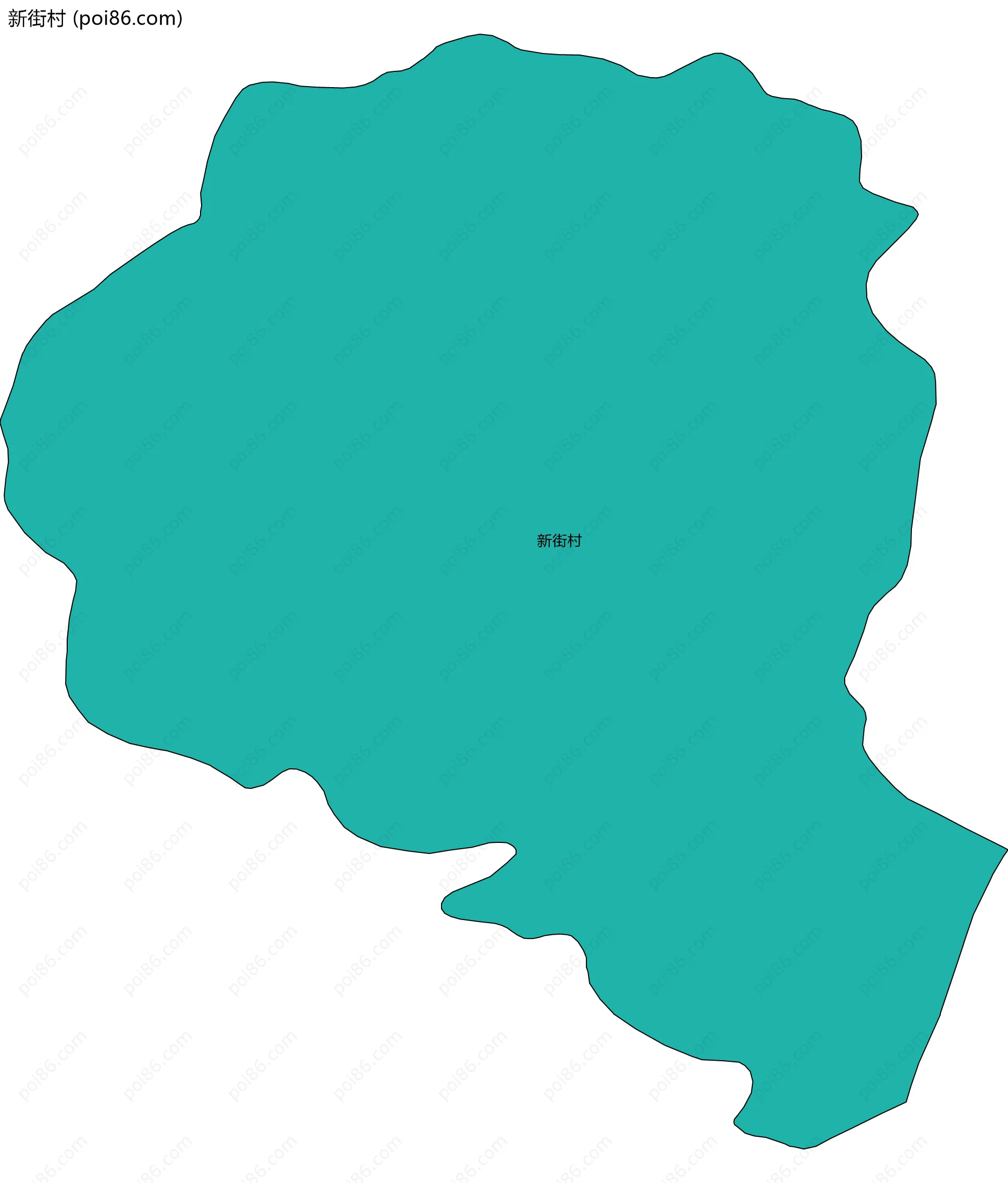 新街村边界地图