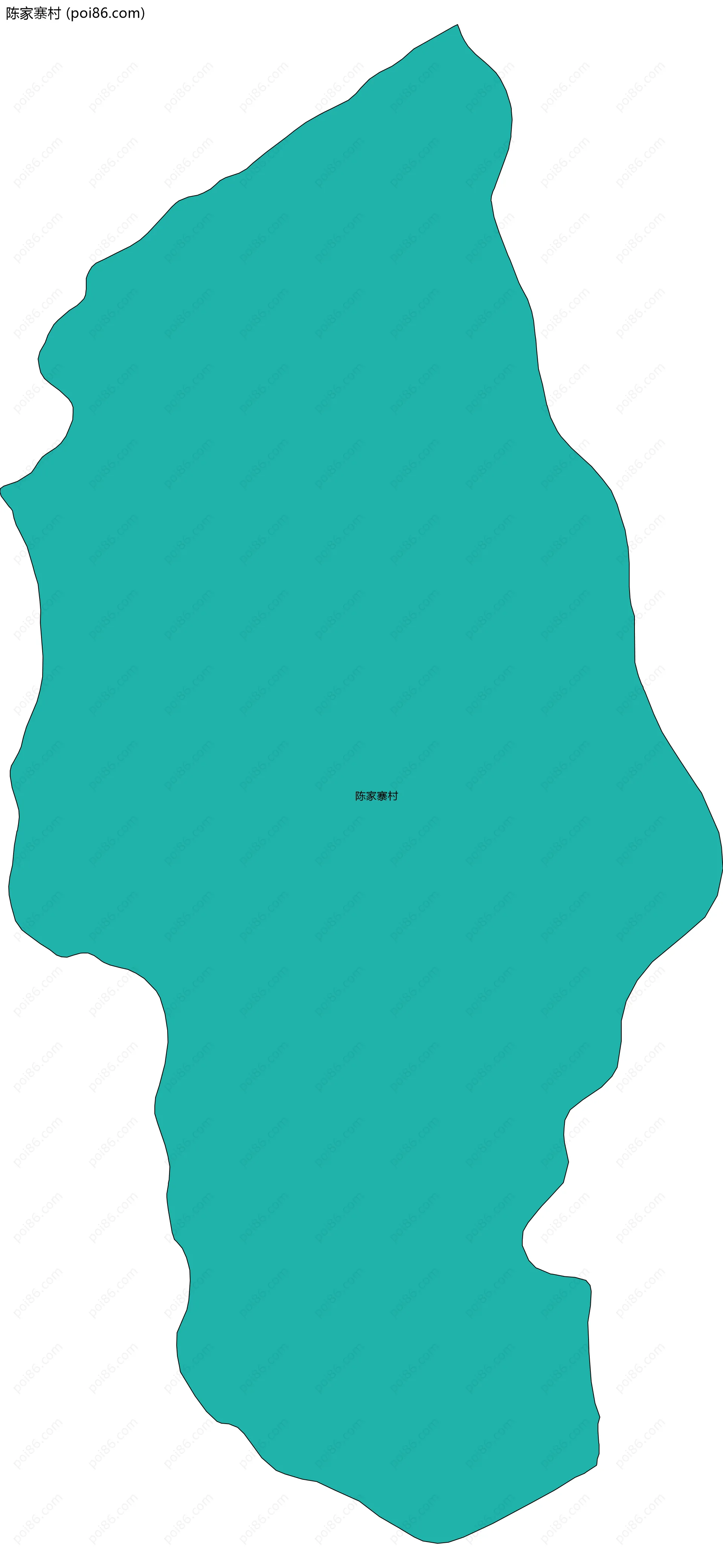 陈家寨村边界地图