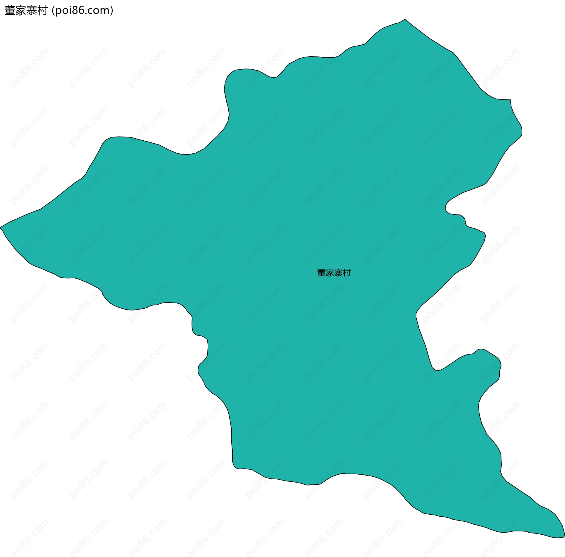 董家寨村边界地图