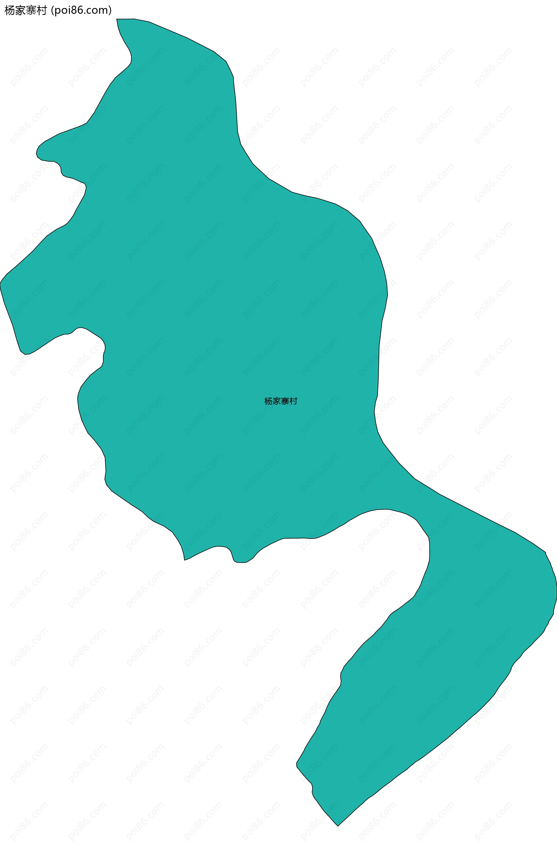 杨家寨村边界地图