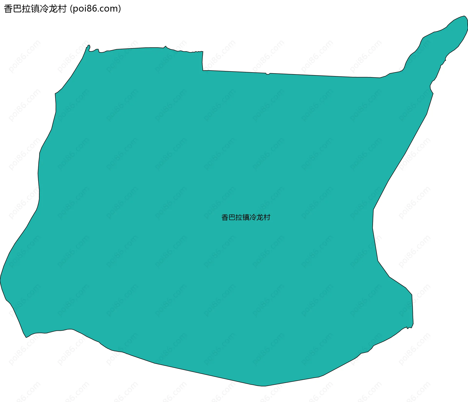 香巴拉镇冷龙村边界地图