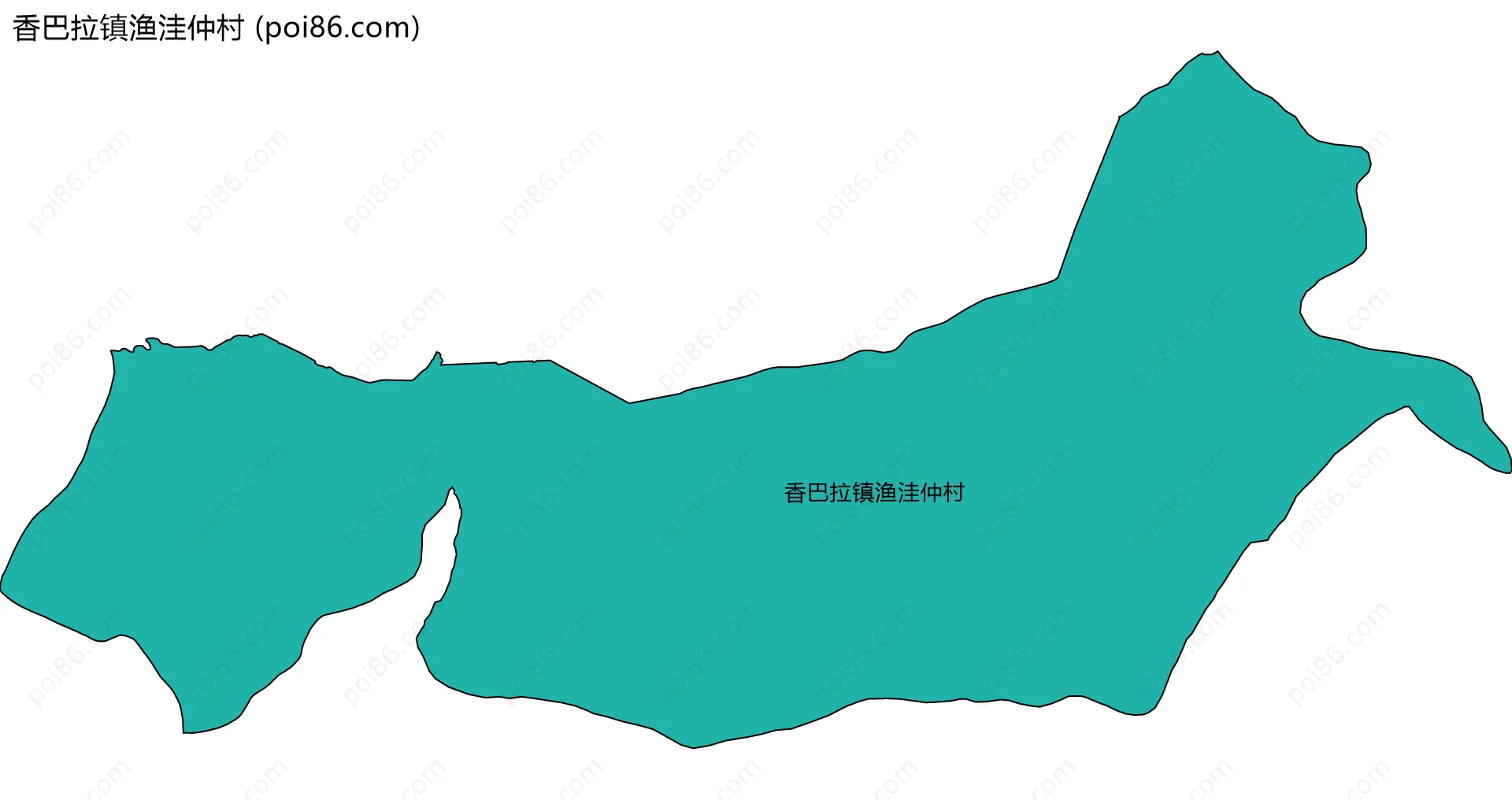 香巴拉镇渔洼仲村边界地图