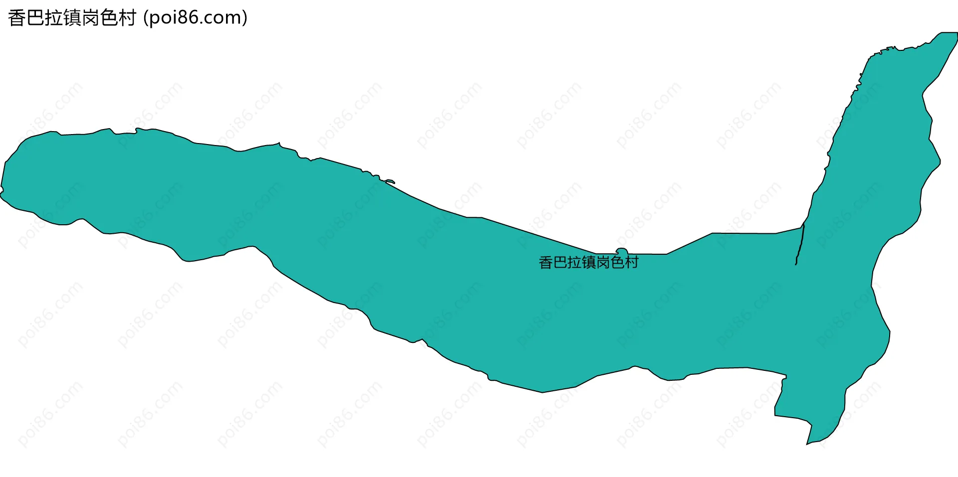 香巴拉镇岗色村边界地图