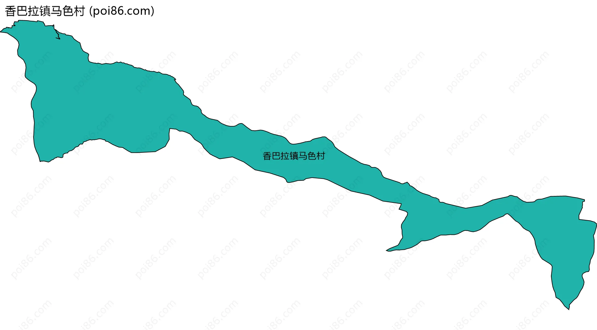 香巴拉镇马色村边界地图