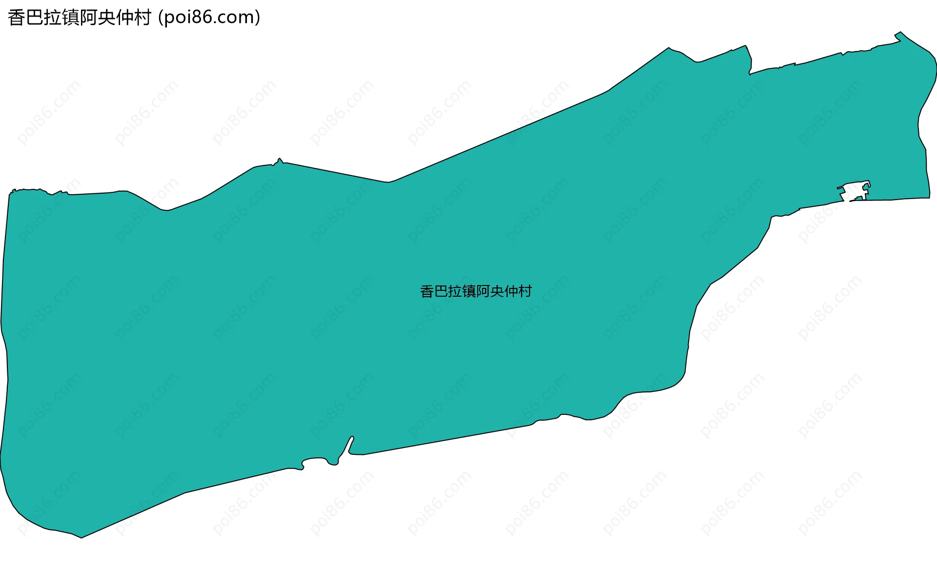 香巴拉镇阿央仲村边界地图