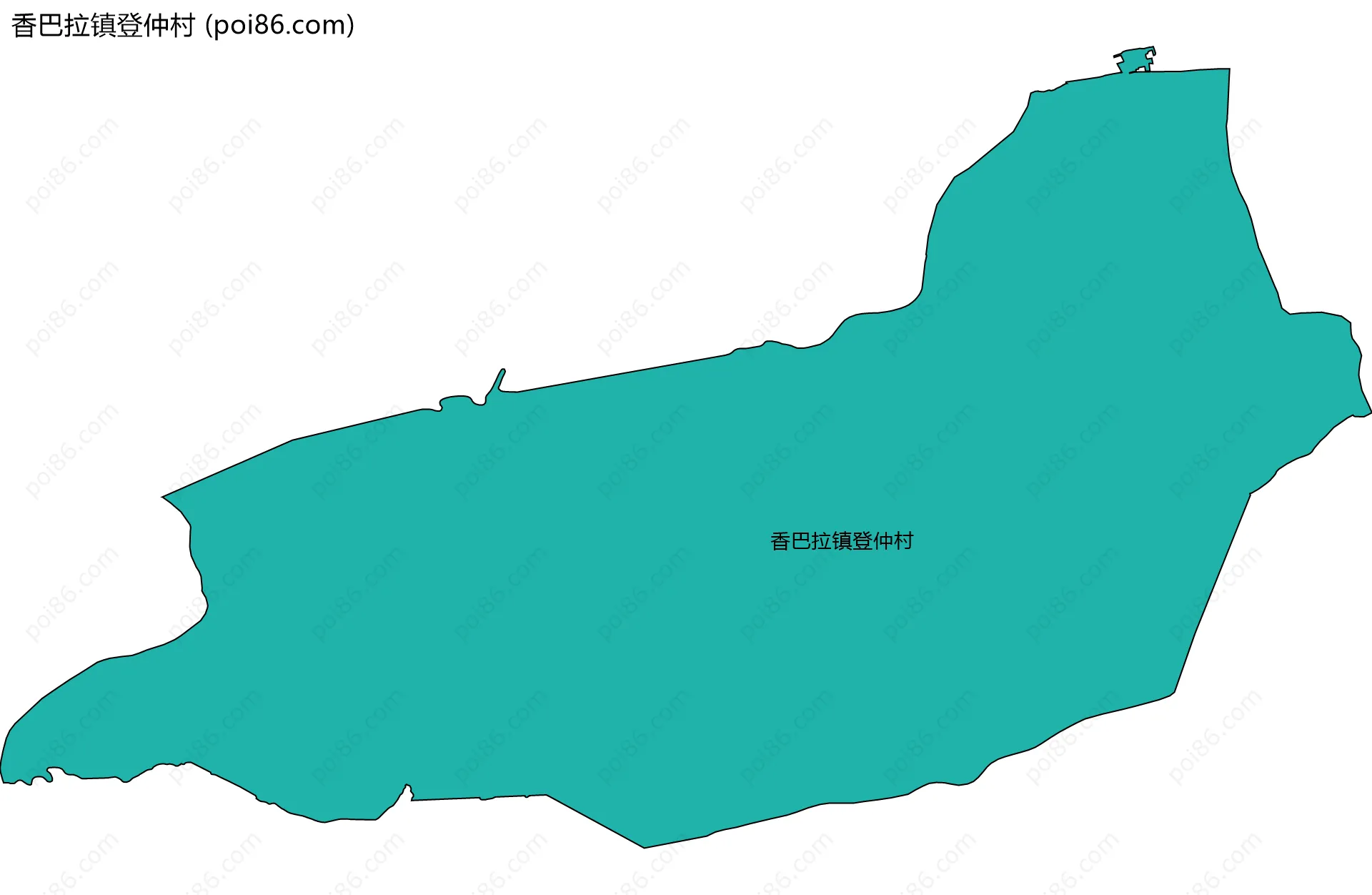 香巴拉镇登仲村边界地图