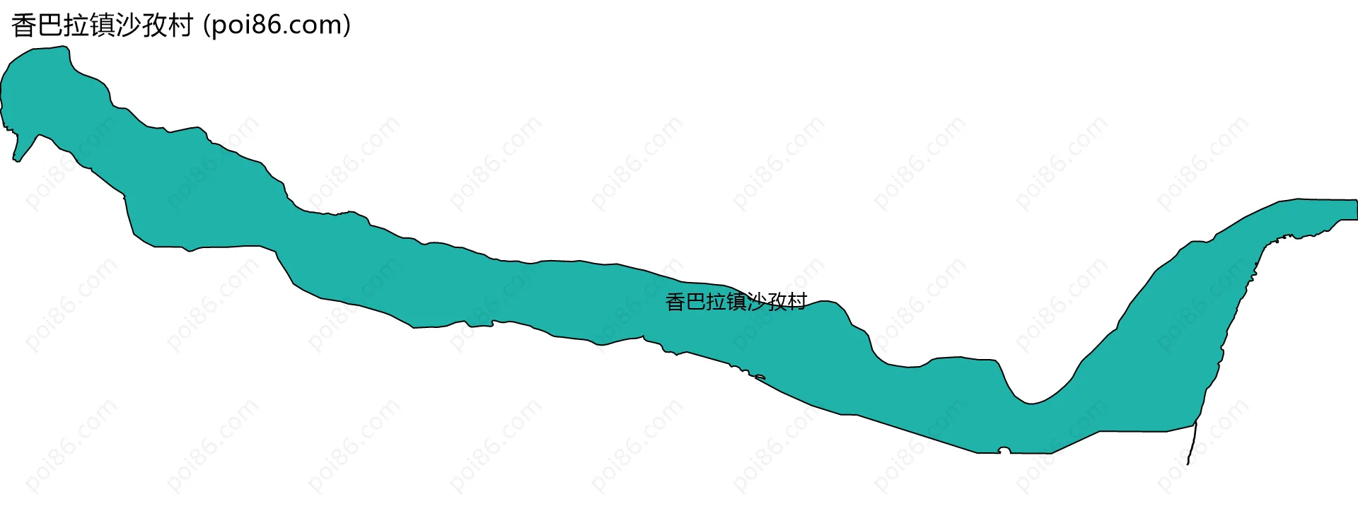 香巴拉镇沙孜村边界地图