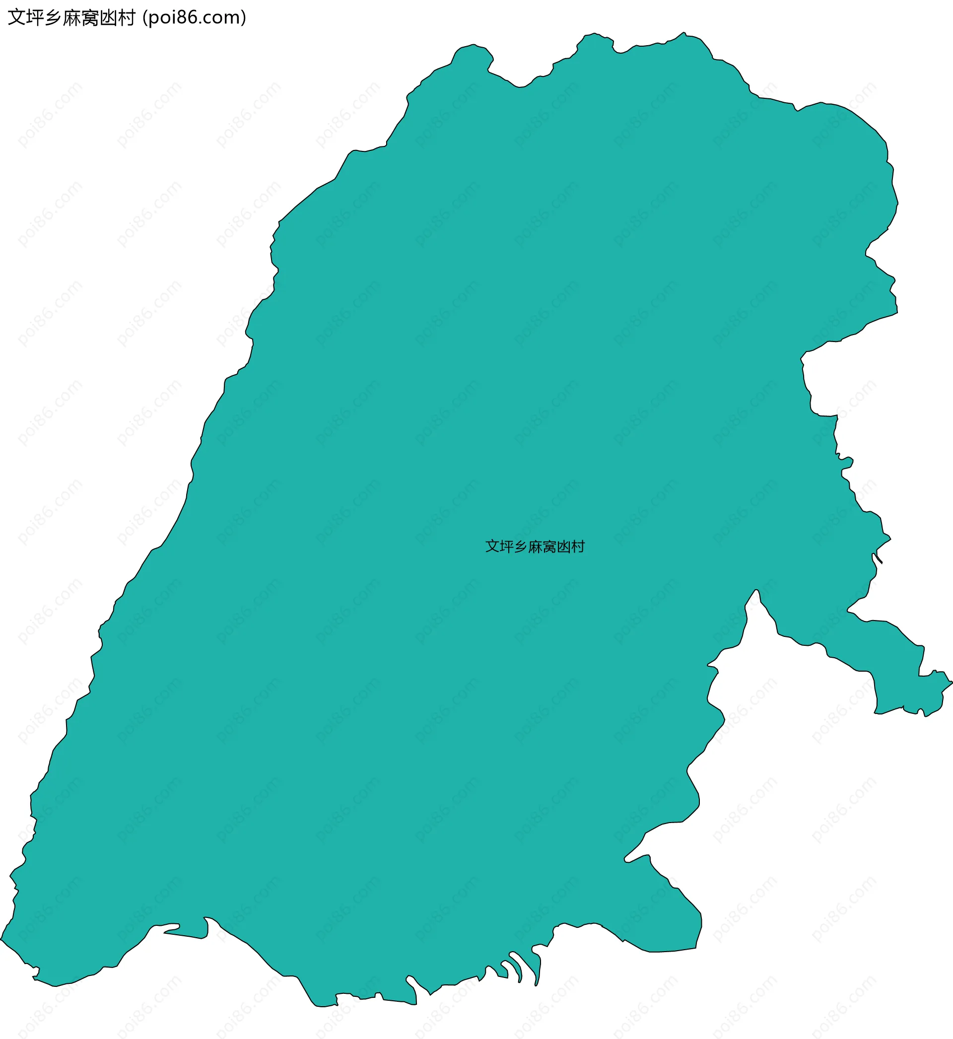 文坪乡麻窝凼村边界地图