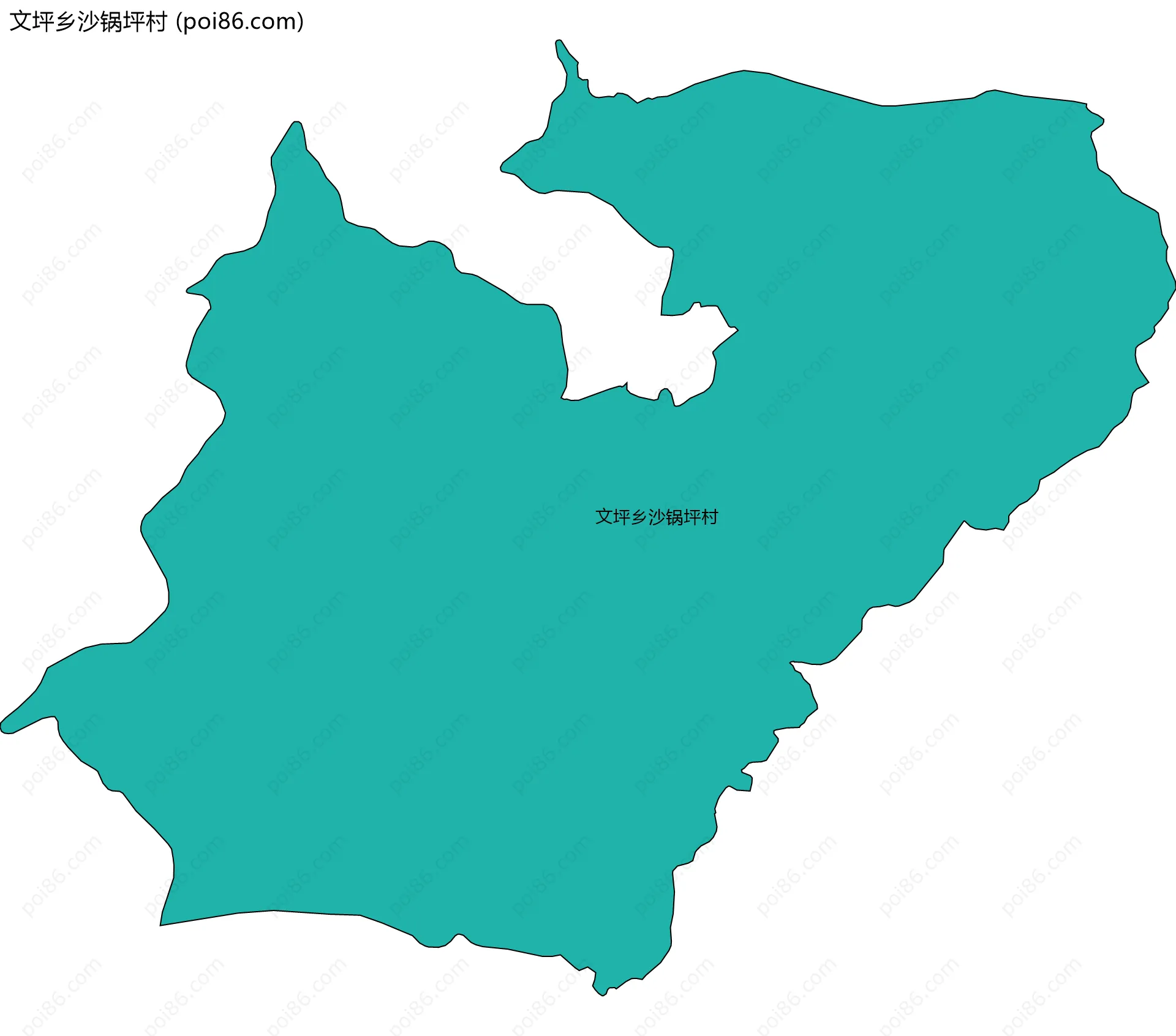 文坪乡沙锅坪村边界地图