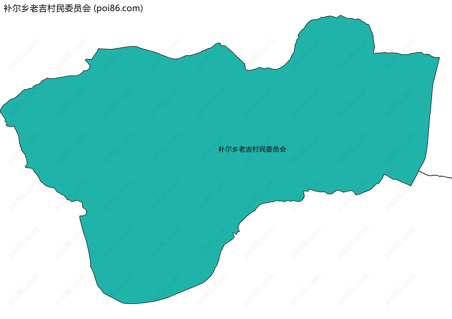补尔乡老吉村民委员会边界地图