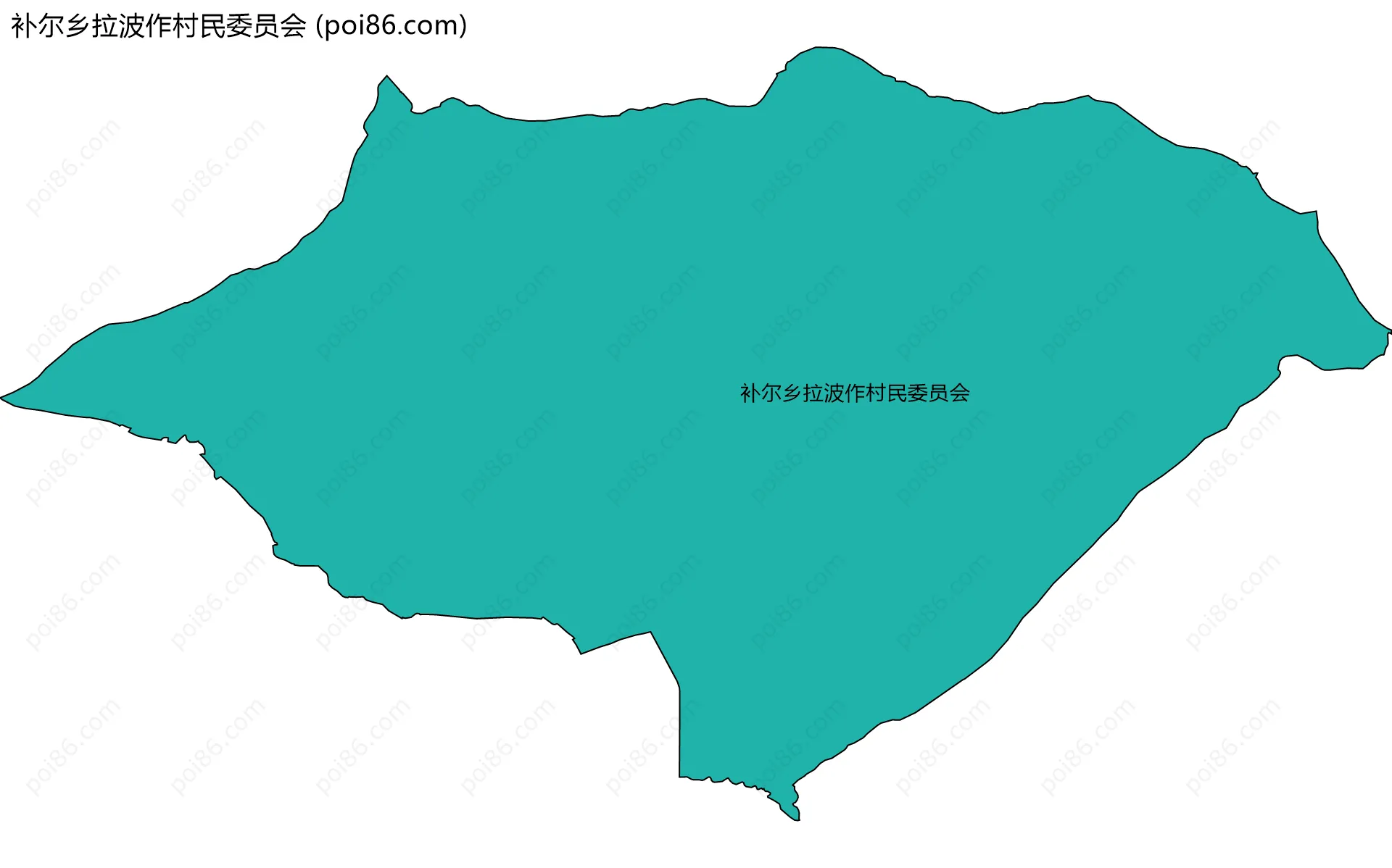 补尔乡拉波作村民委员会边界地图