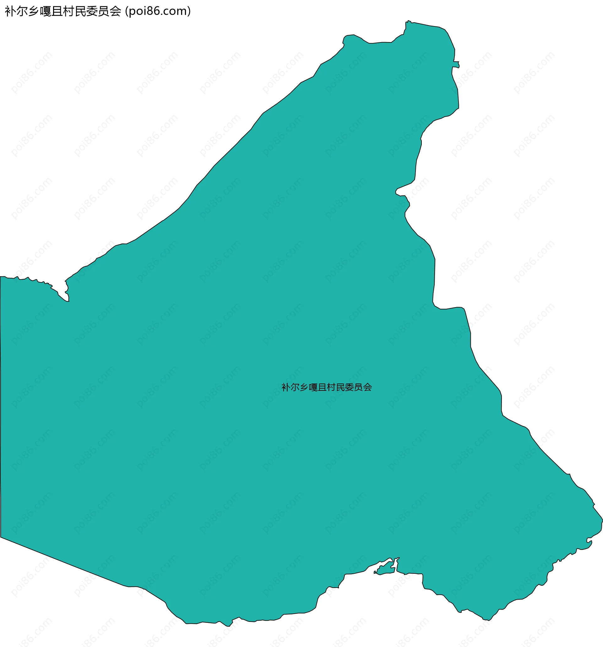 补尔乡嘎且村民委员会边界地图