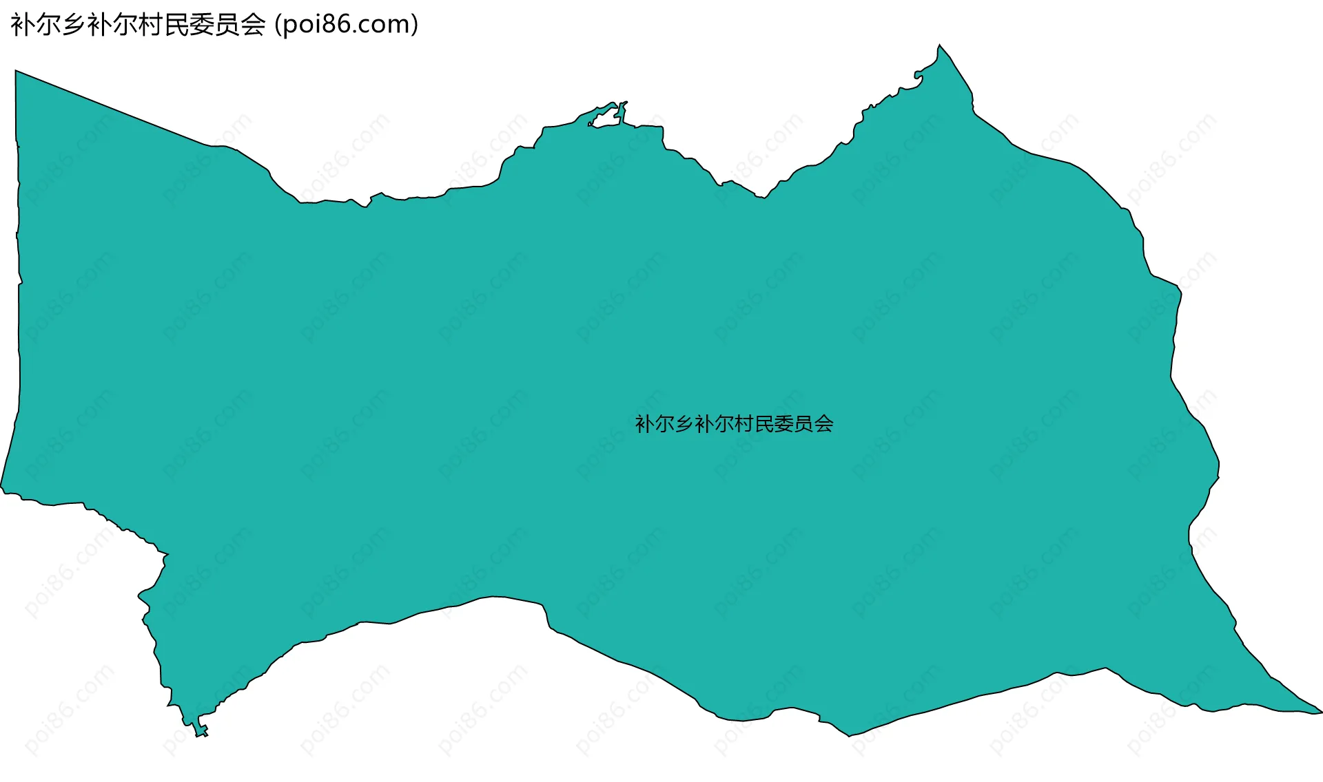 补尔乡补尔村民委员会边界地图