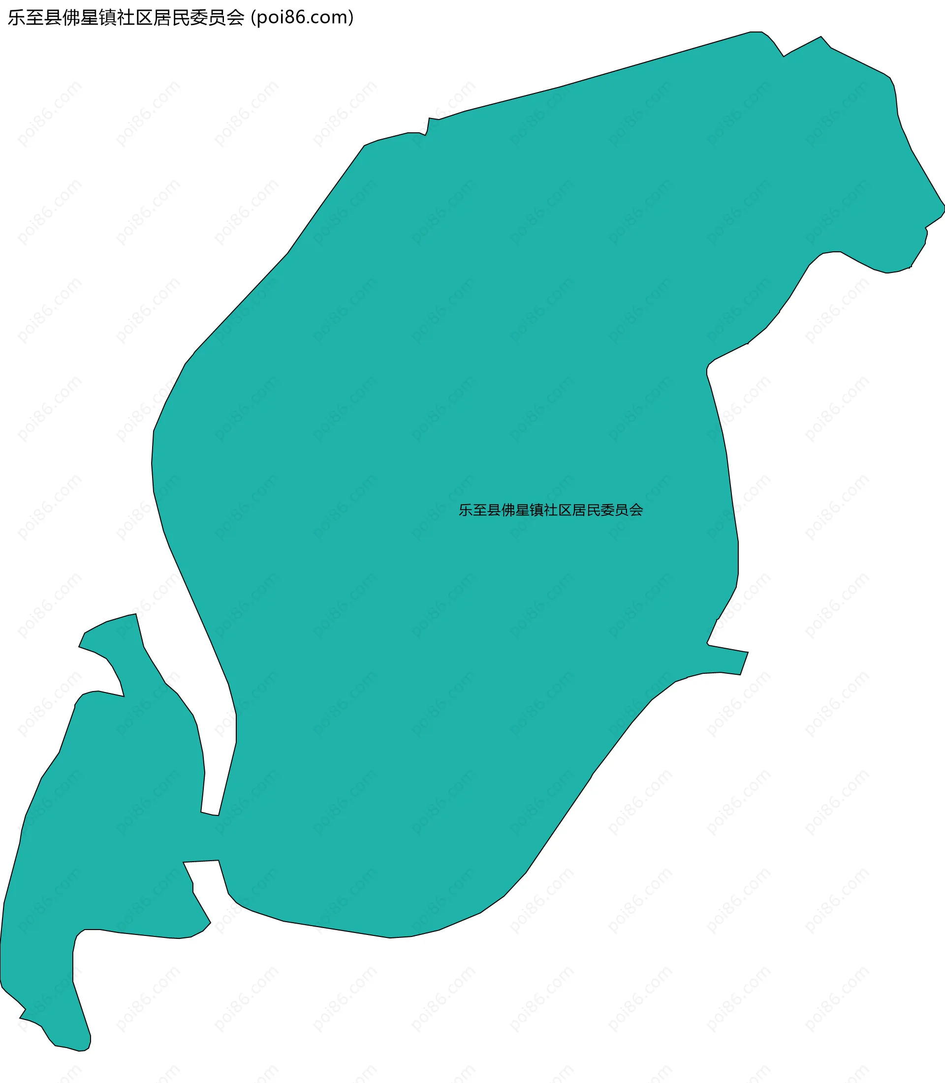 乐至县佛星镇社区居民委员会边界地图