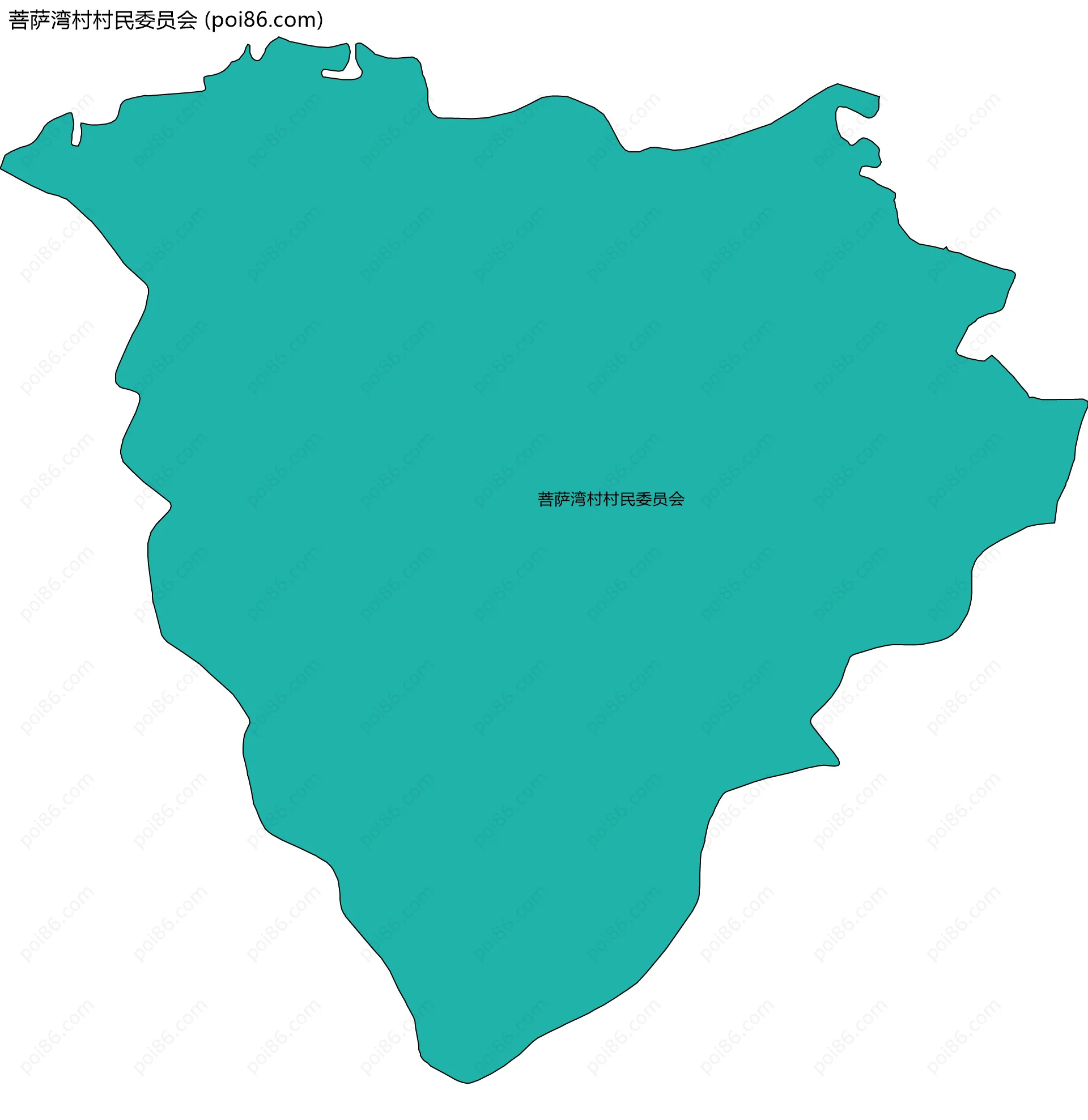 菩萨湾村村民委员会边界地图