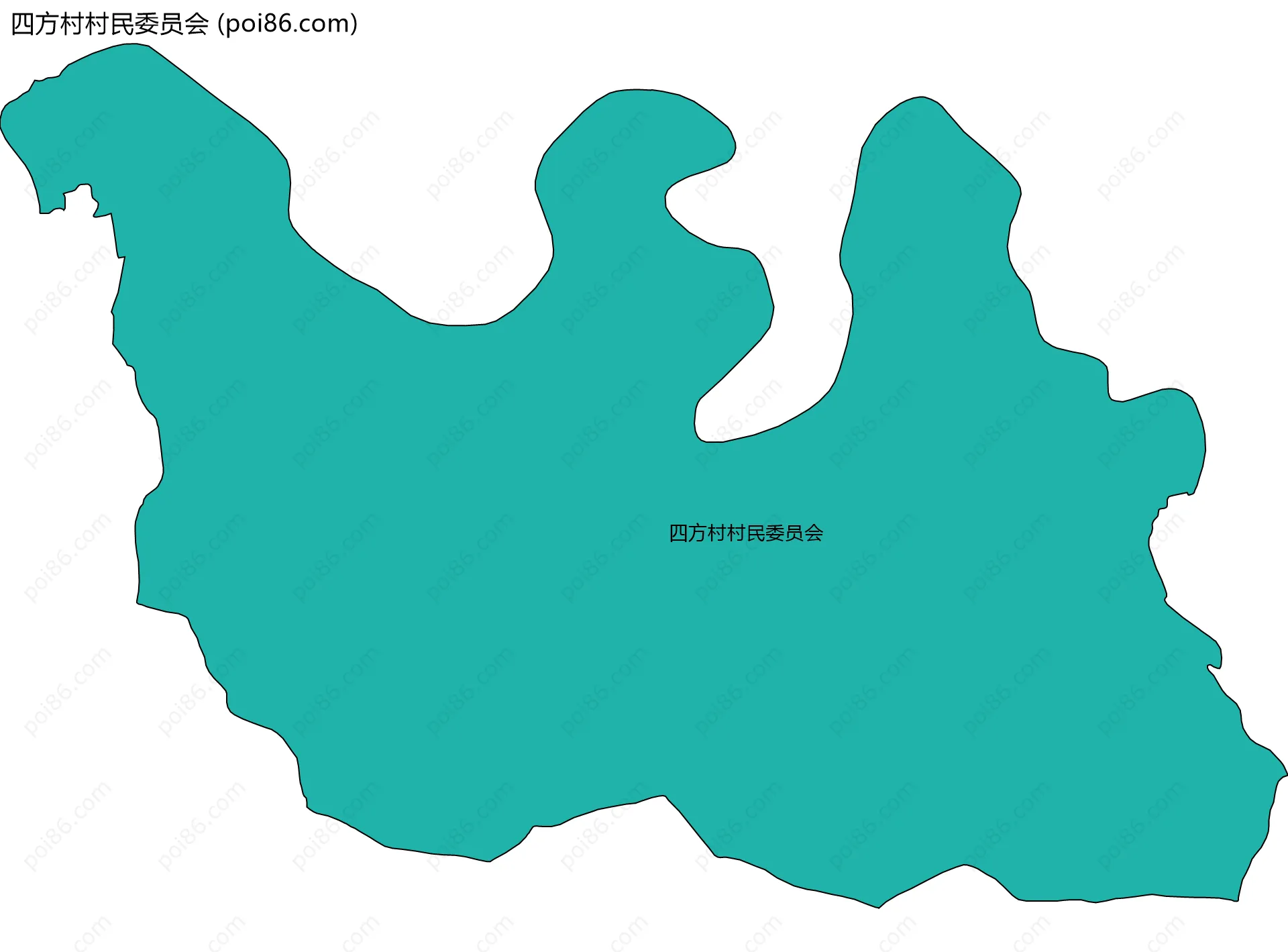 四方村村民委员会边界地图