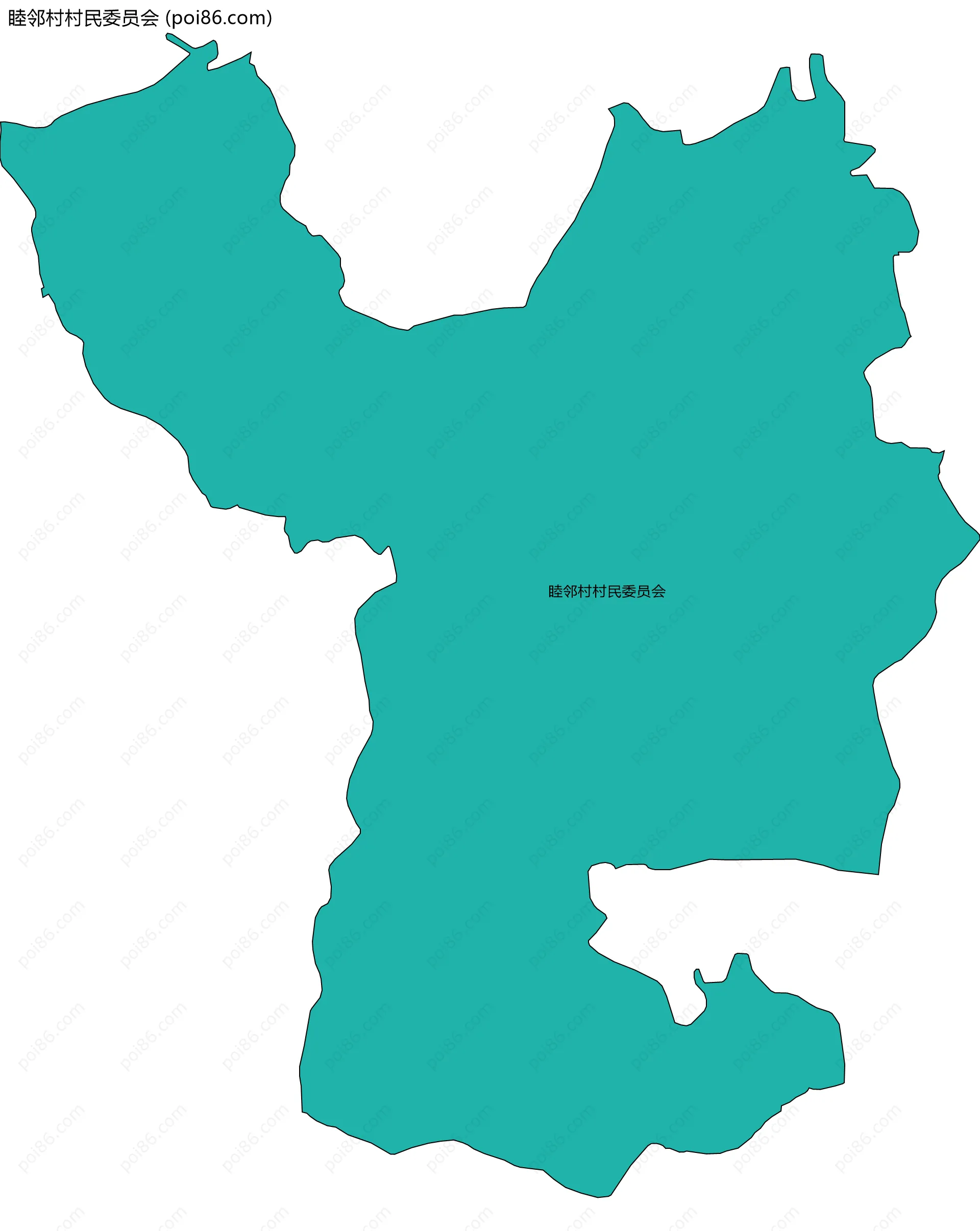 睦邻村村民委员会边界地图