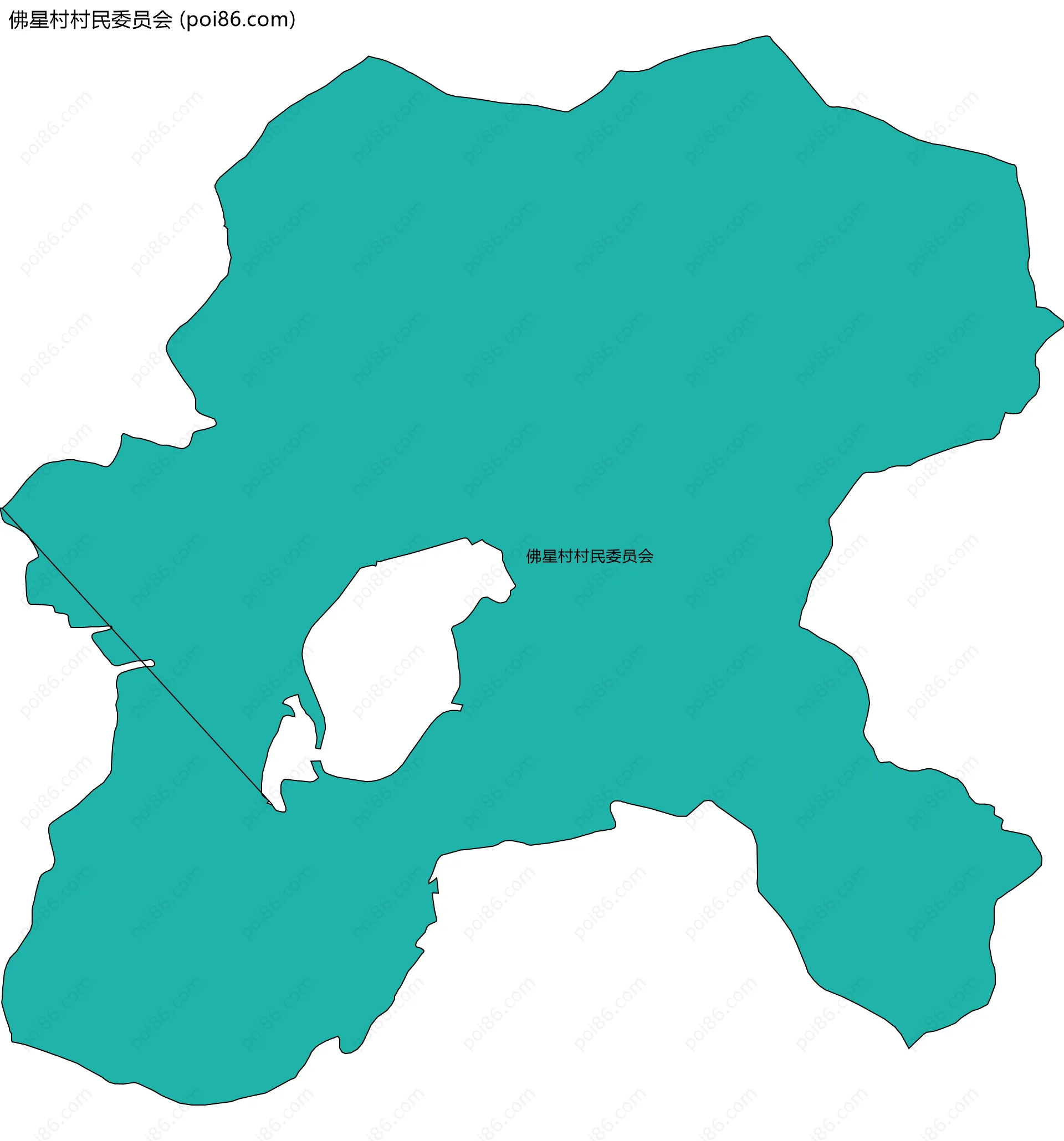 佛星村村民委员会边界地图