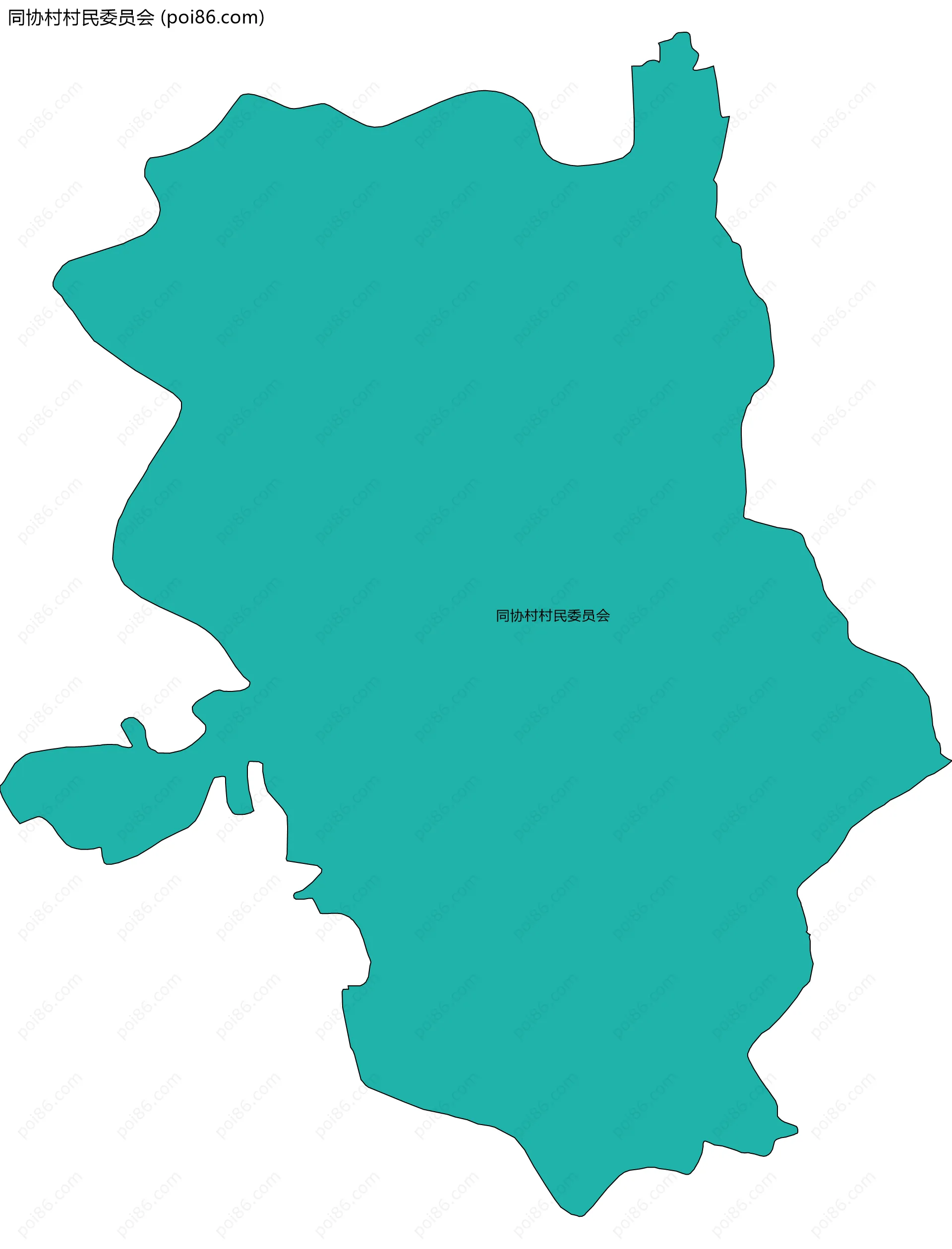 同协村村民委员会边界地图