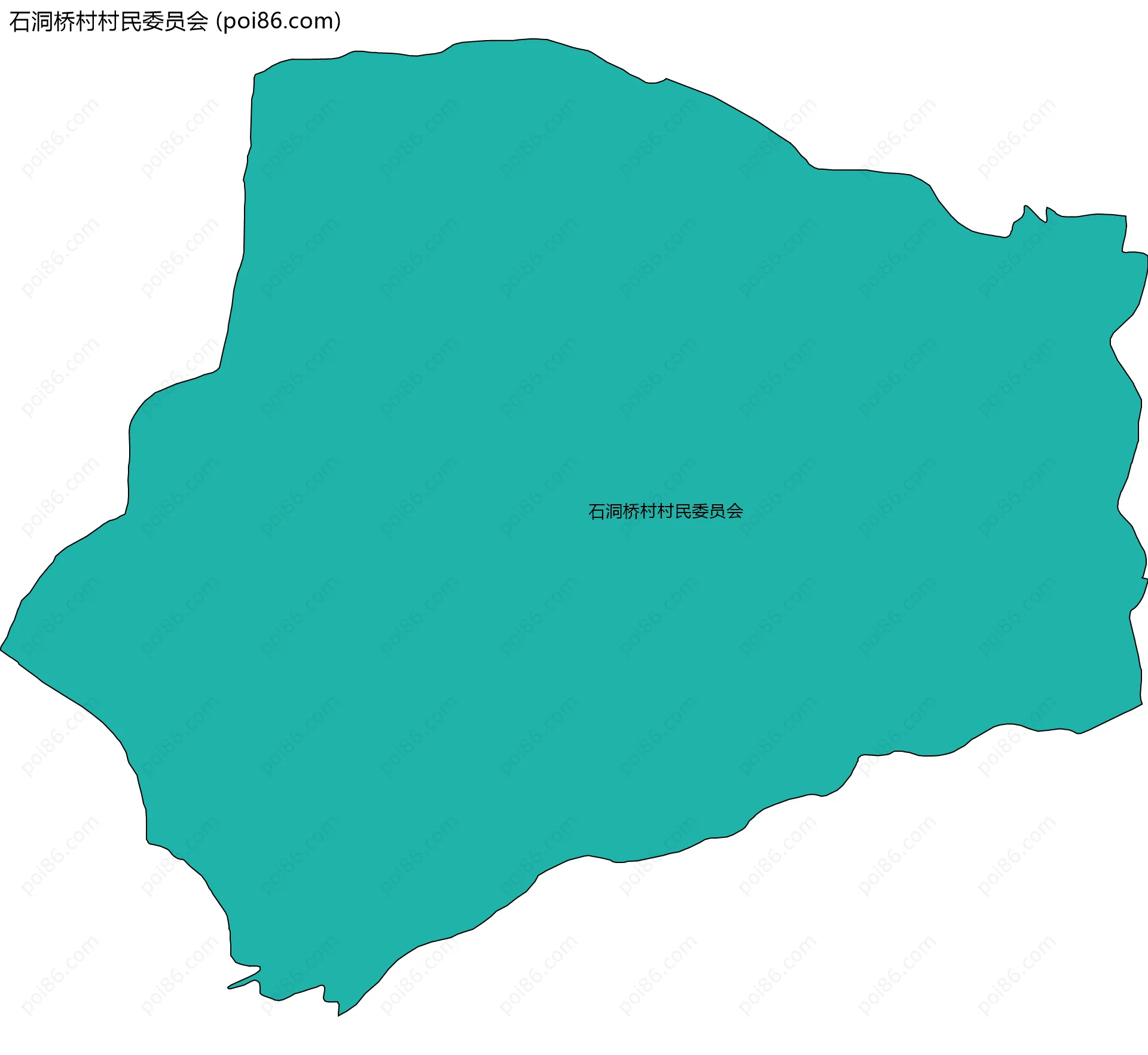 石洞桥村村民委员会边界地图