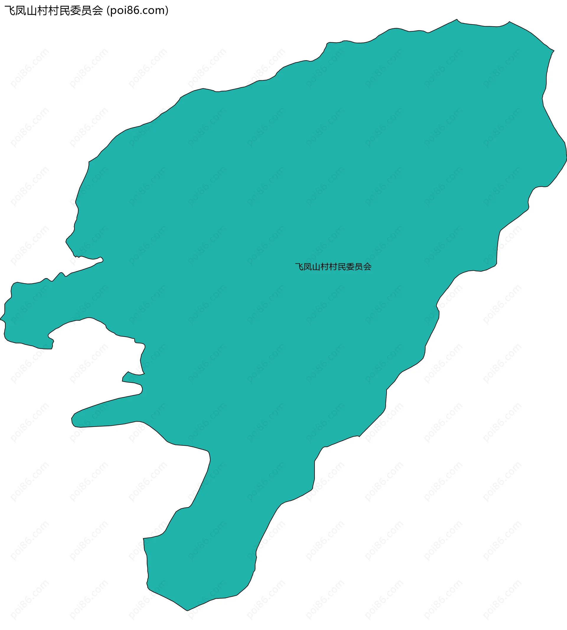 飞凤山村村民委员会边界地图