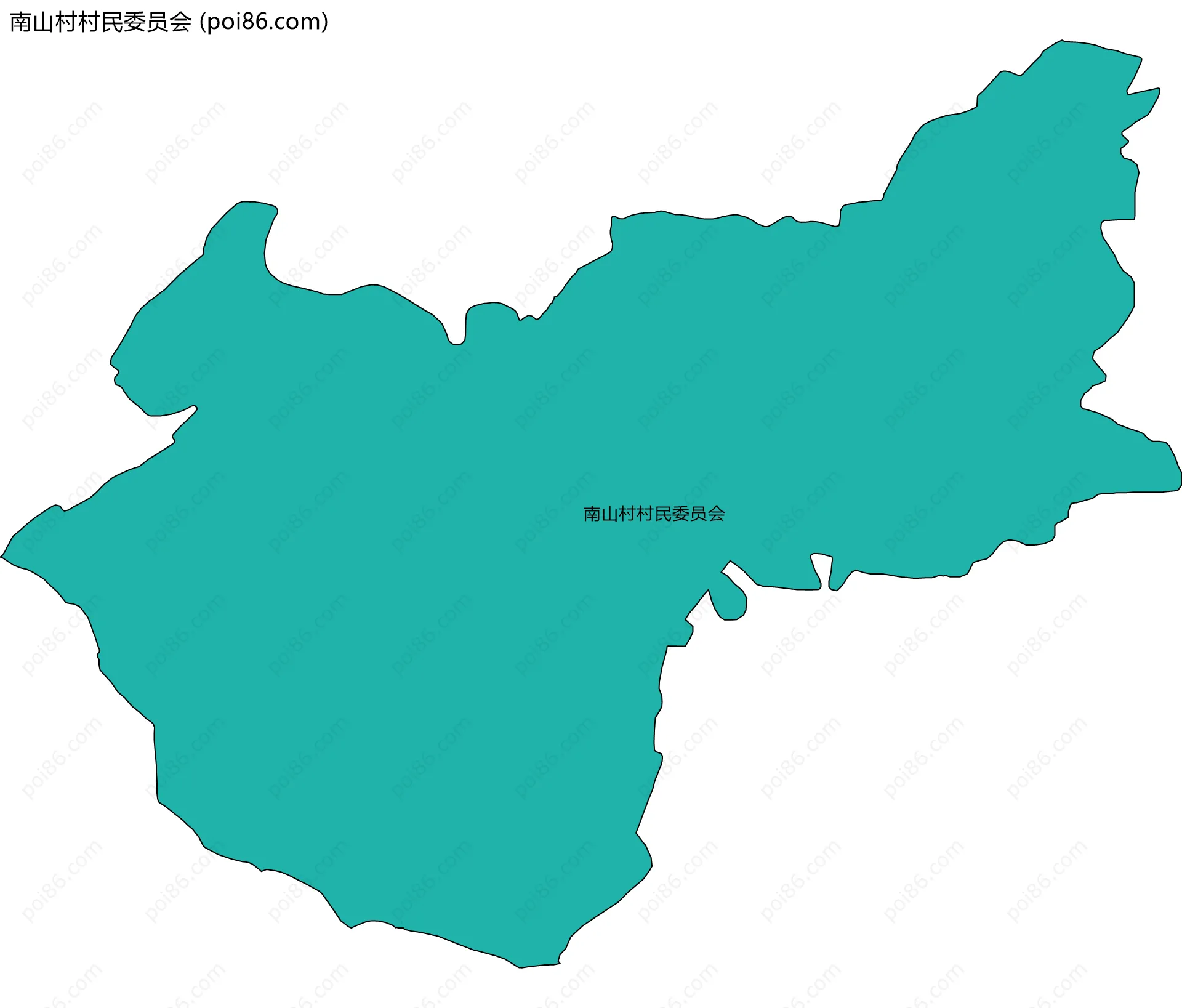 南山村村民委员会边界地图