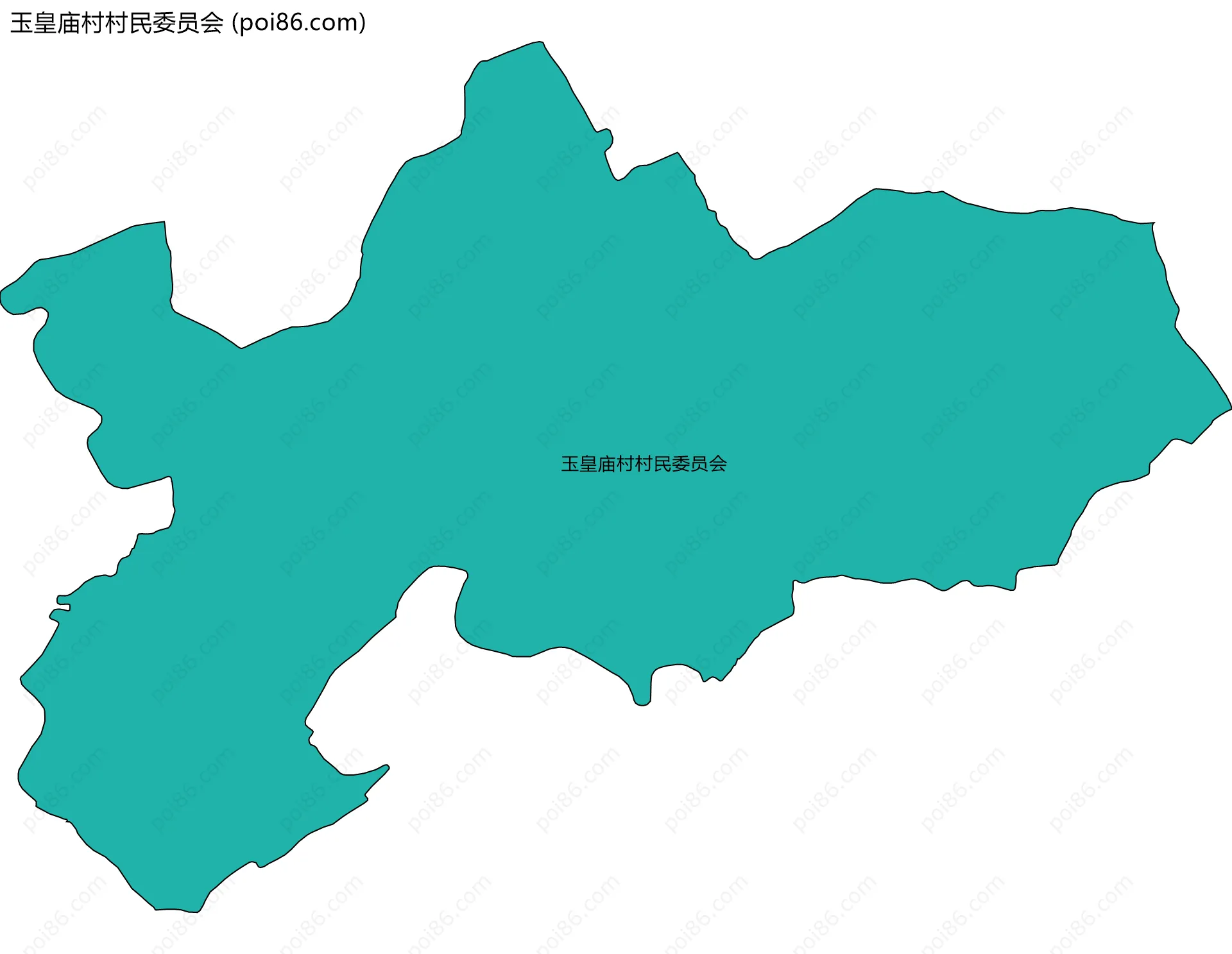 玉皇庙村村民委员会边界地图