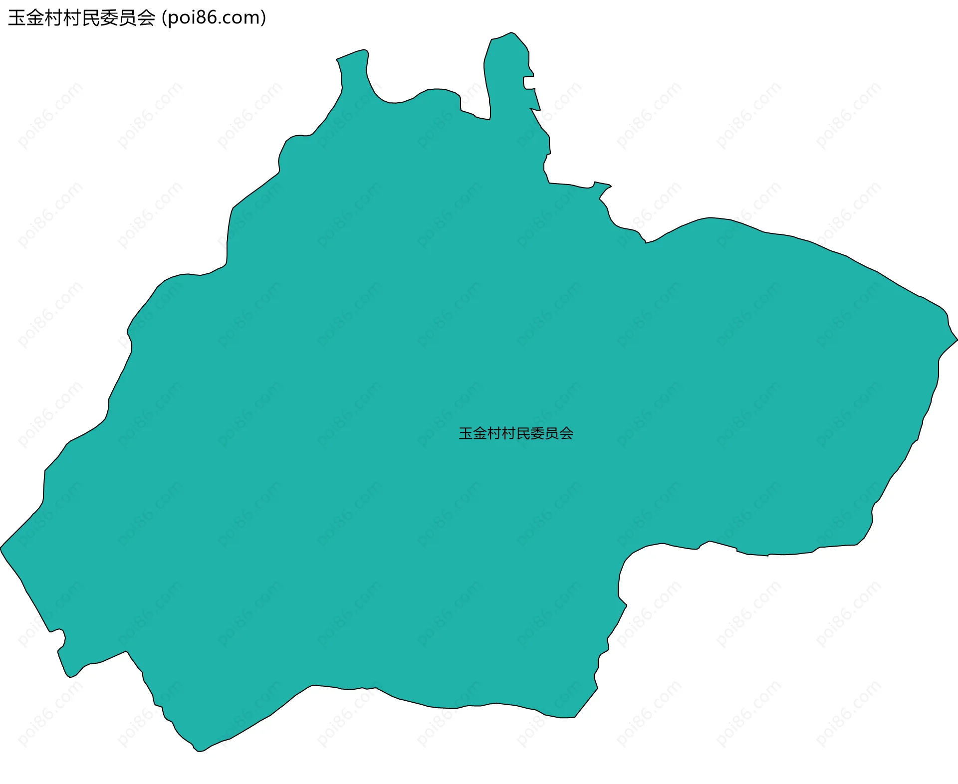 玉金村村民委员会边界地图