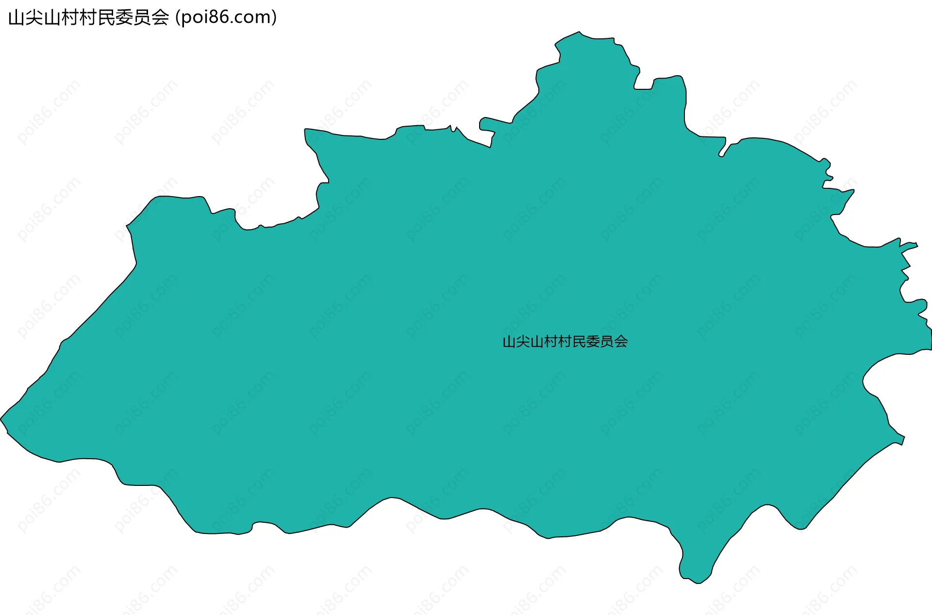 山尖山村村民委员会边界地图