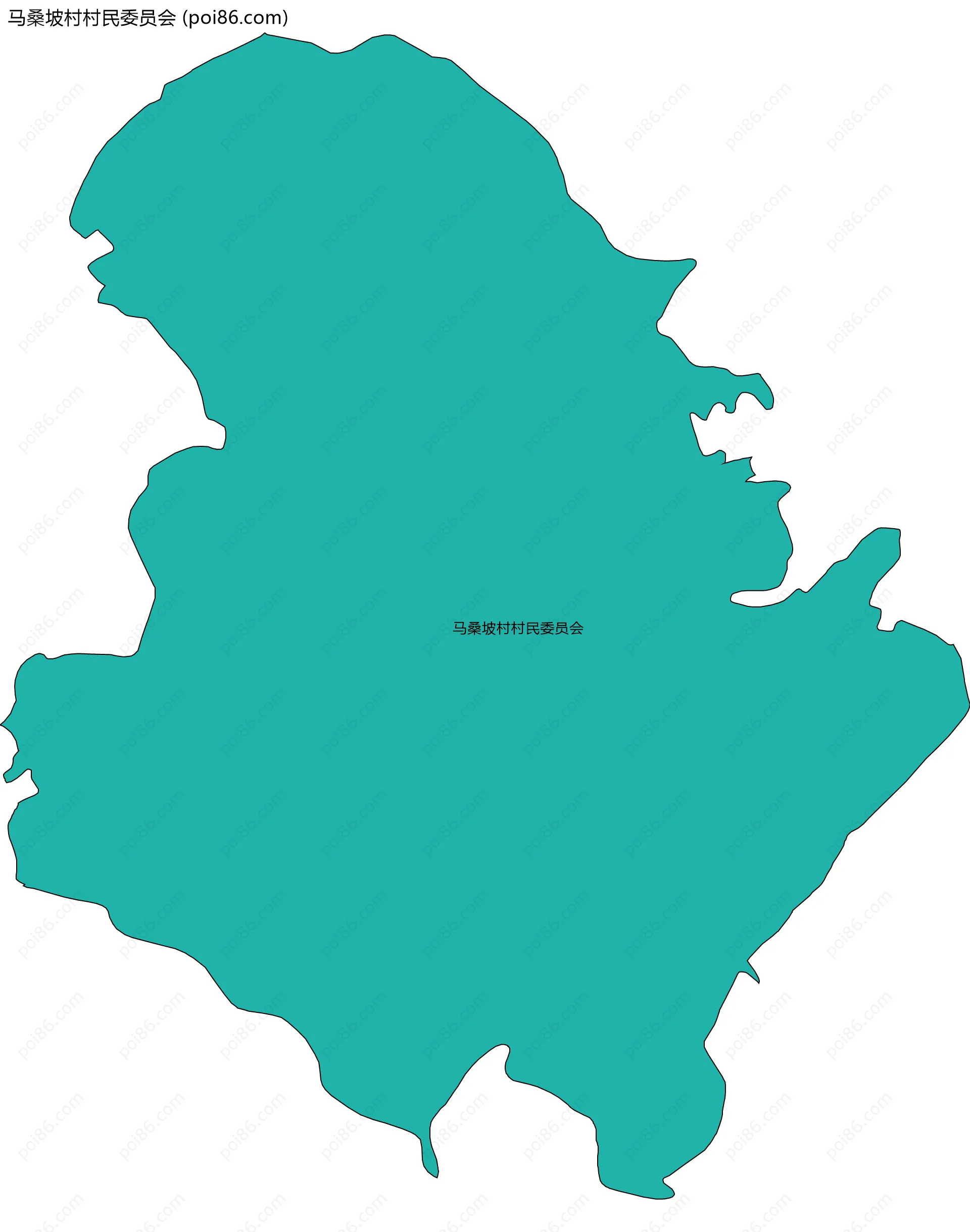 马桑坡村村民委员会边界地图