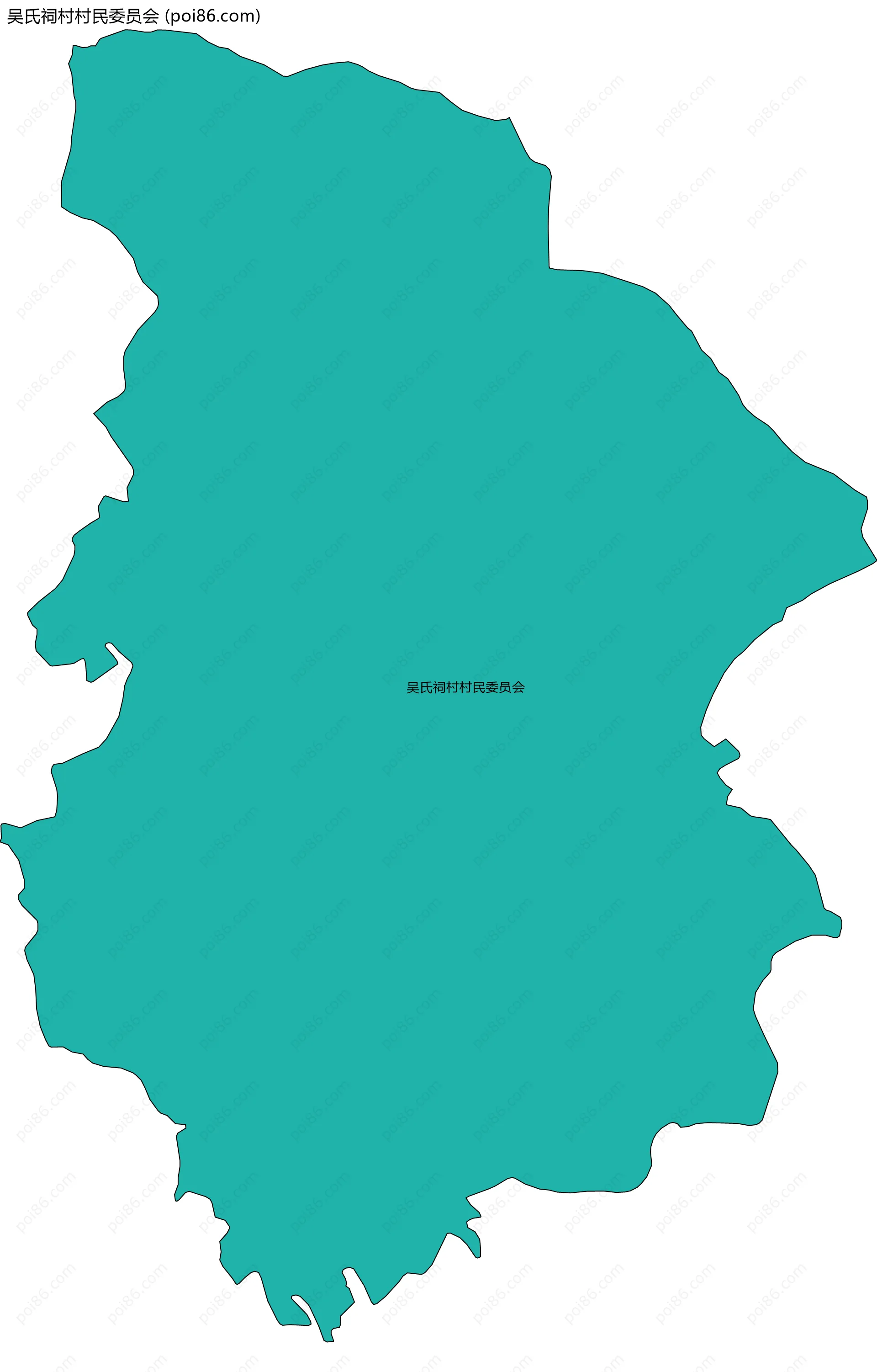 吴氏祠村村民委员会边界地图