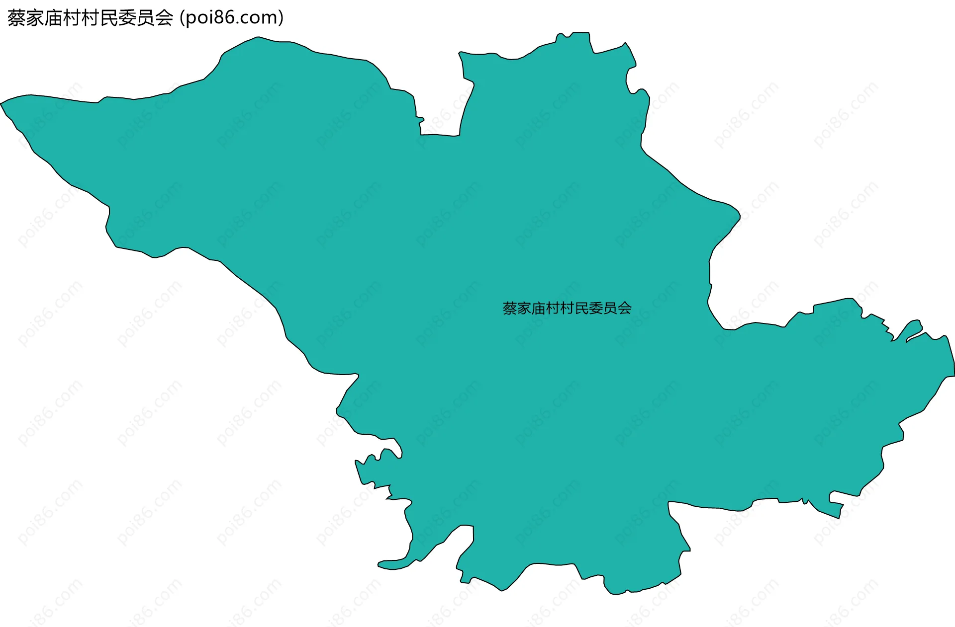 蔡家庙村村民委员会边界地图