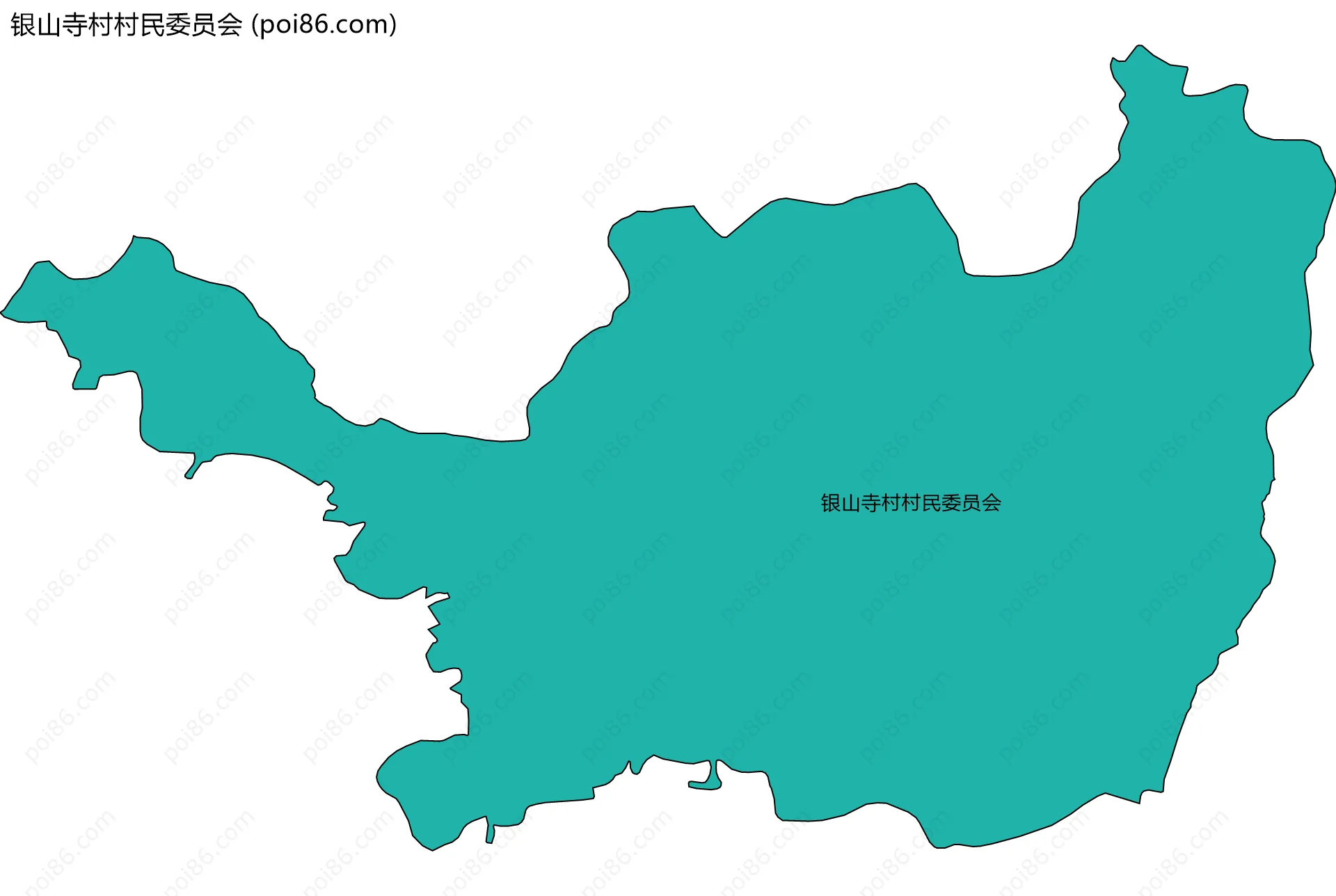 银山寺村村民委员会边界地图