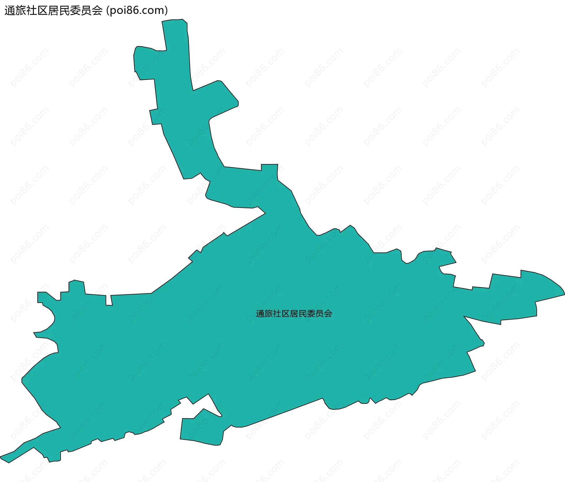 通旅社区居民委员会边界地图