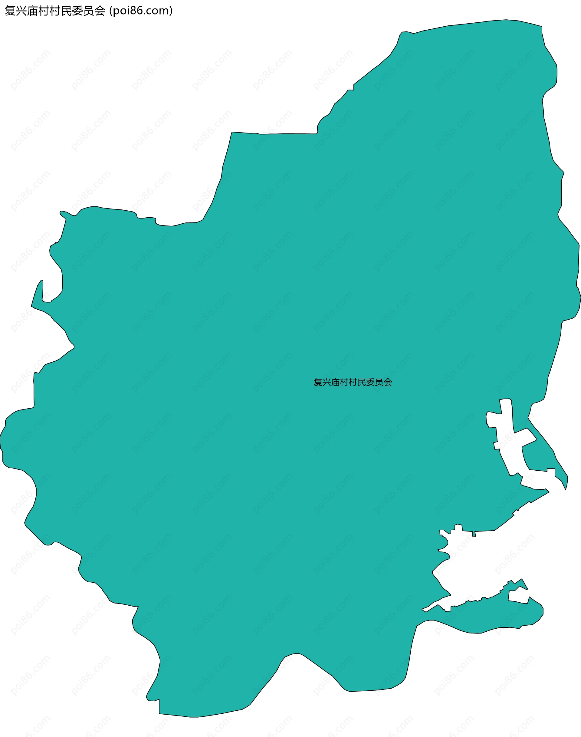 复兴庙村村民委员会边界地图