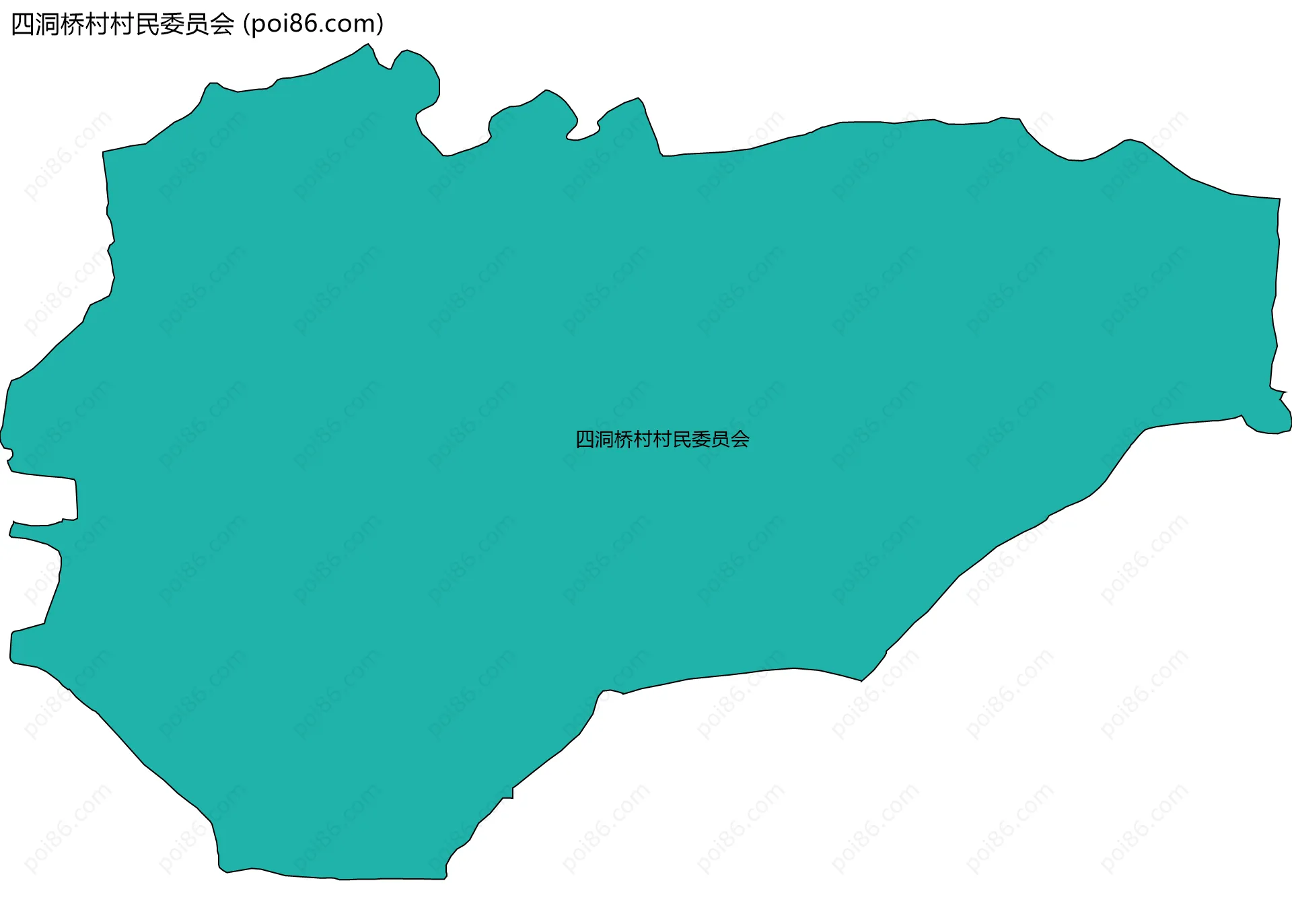 四洞桥村村民委员会边界地图