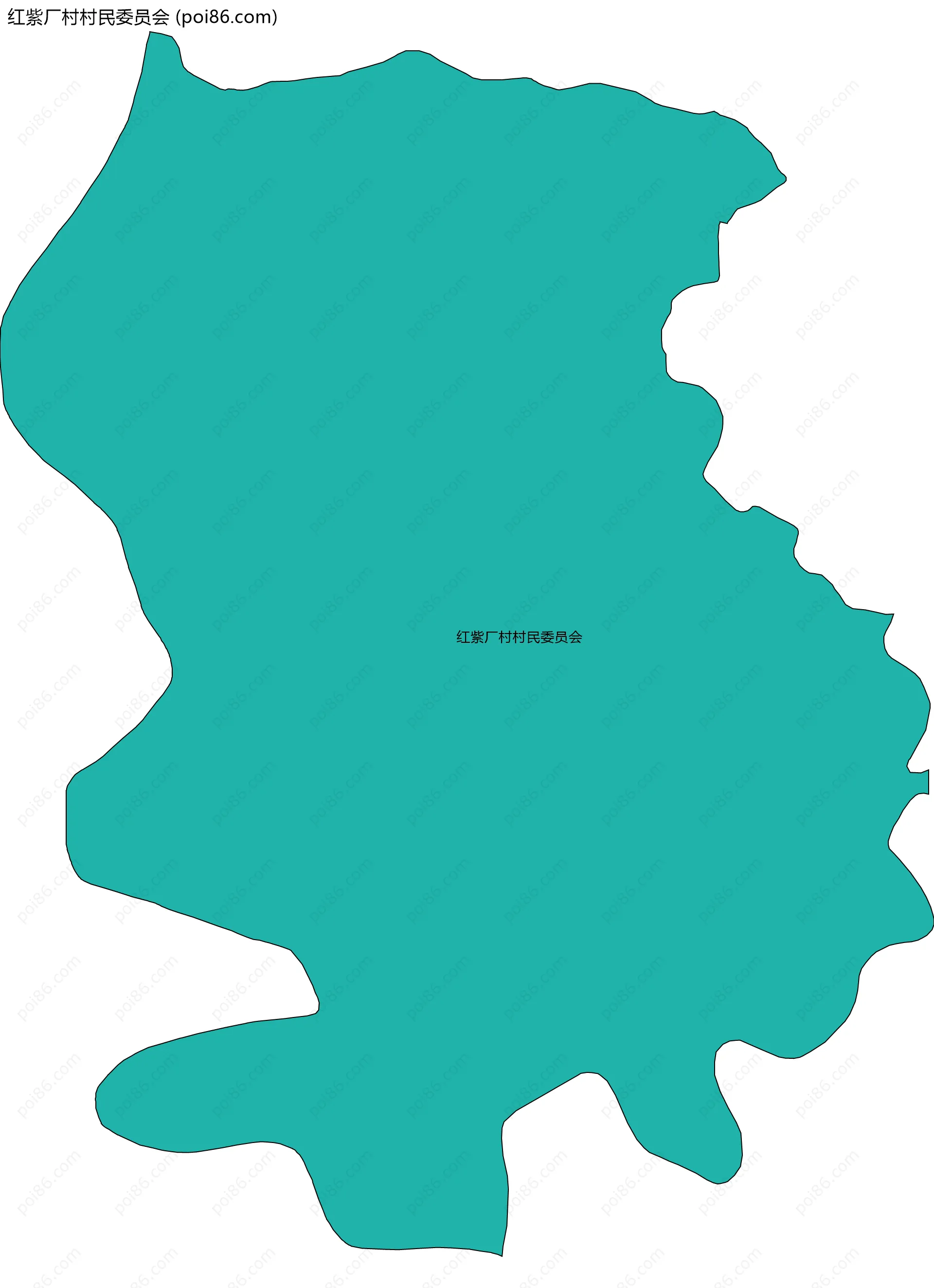 红紫厂村村民委员会边界地图
