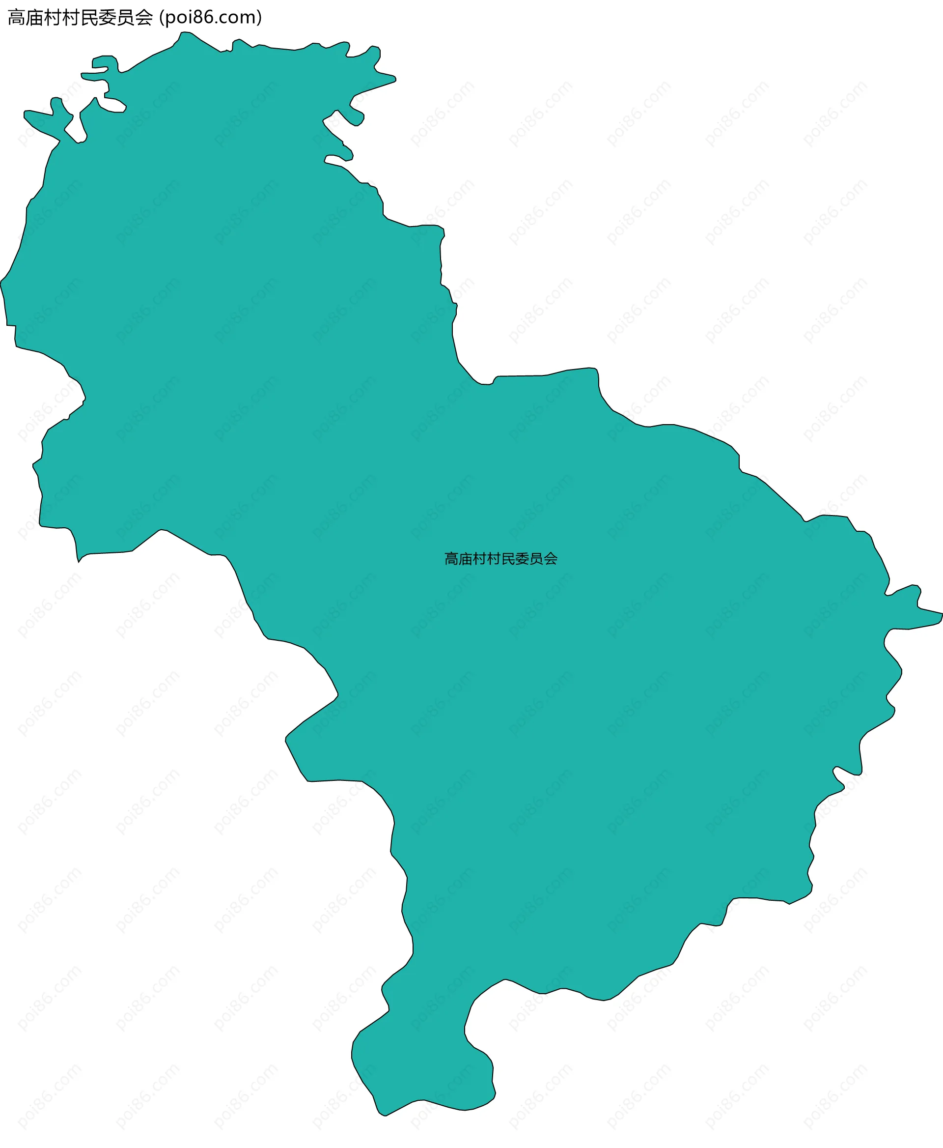 高庙村村民委员会边界地图