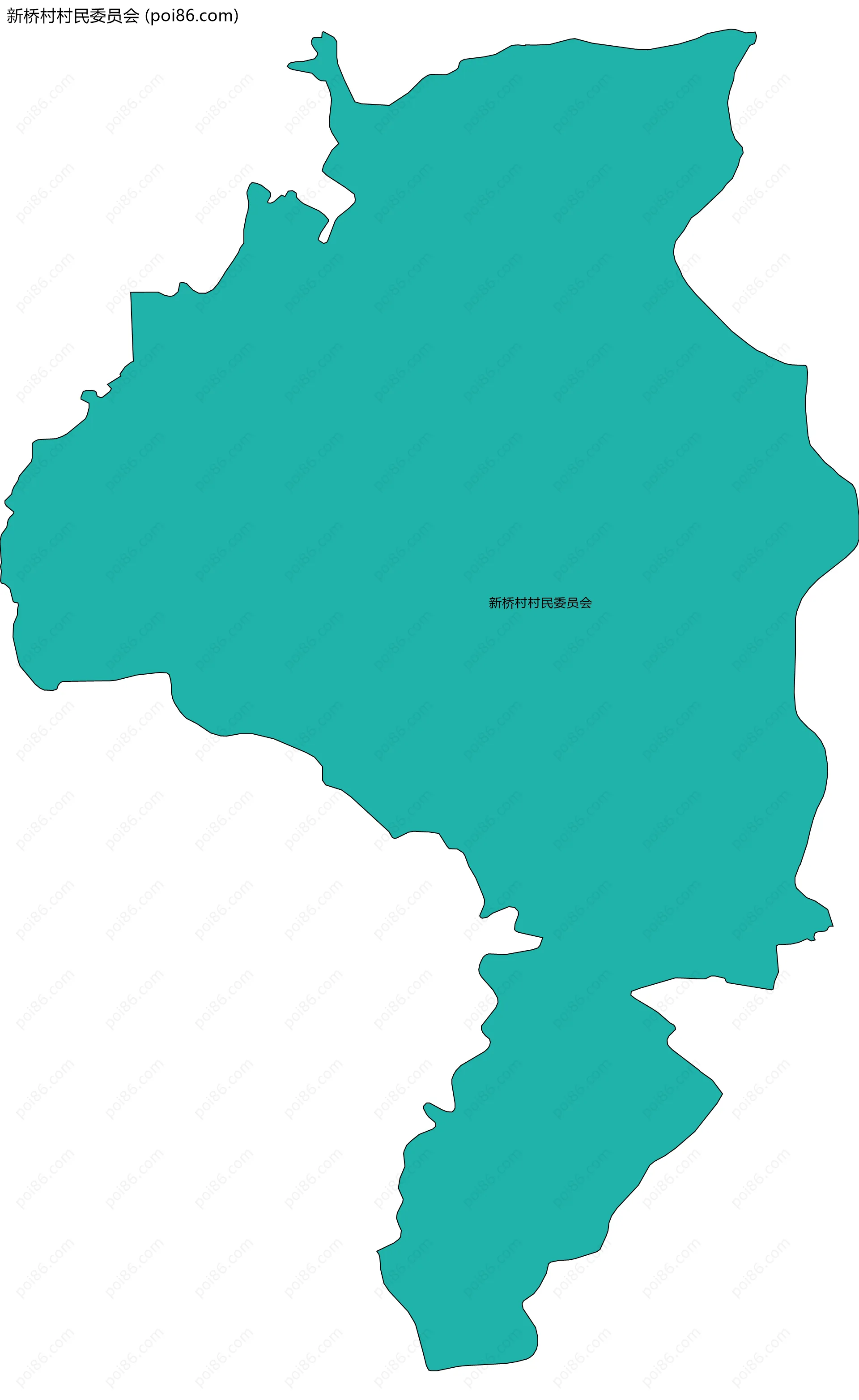 新桥村村民委员会边界地图