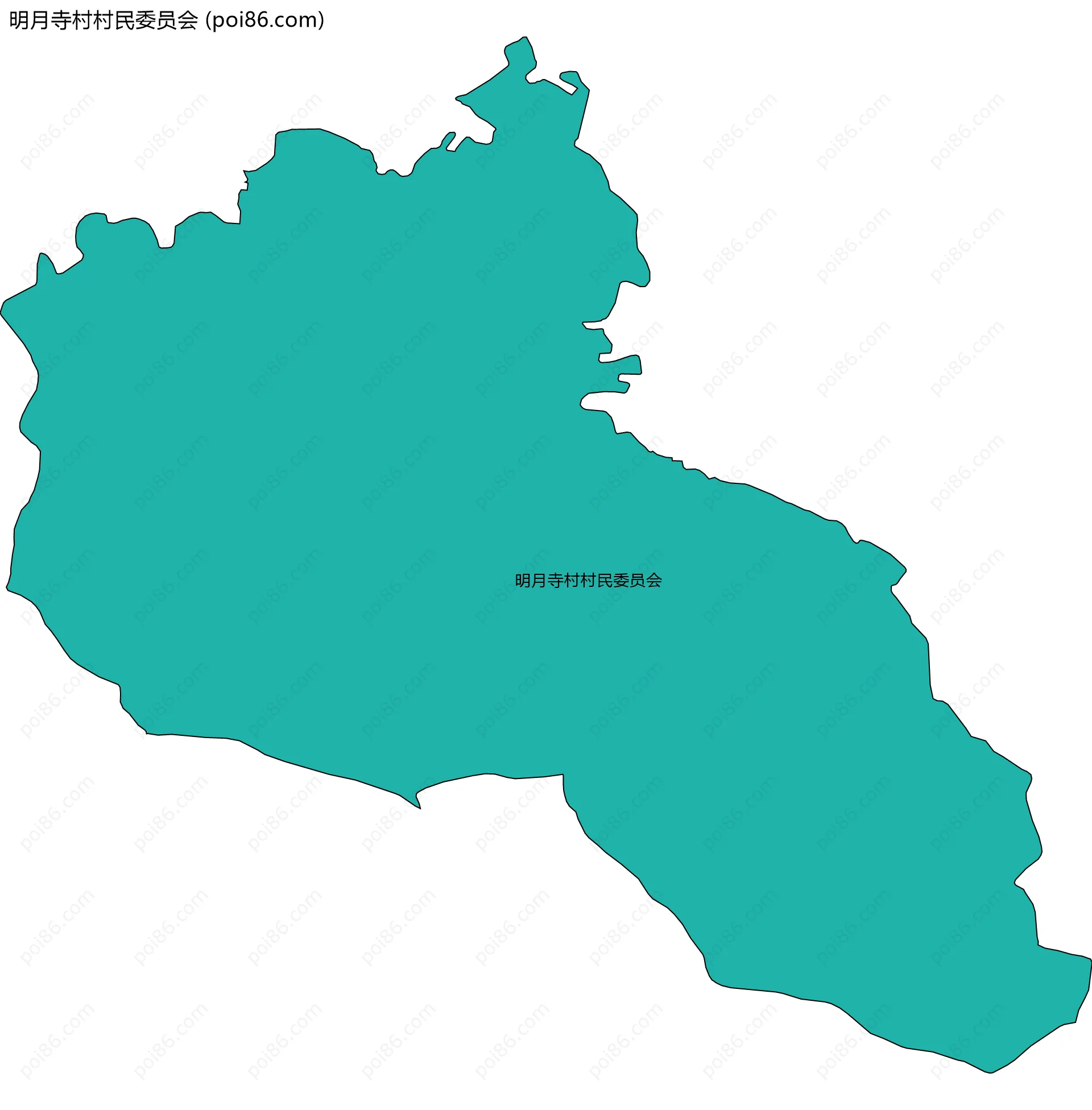 明月寺村村民委员会边界地图