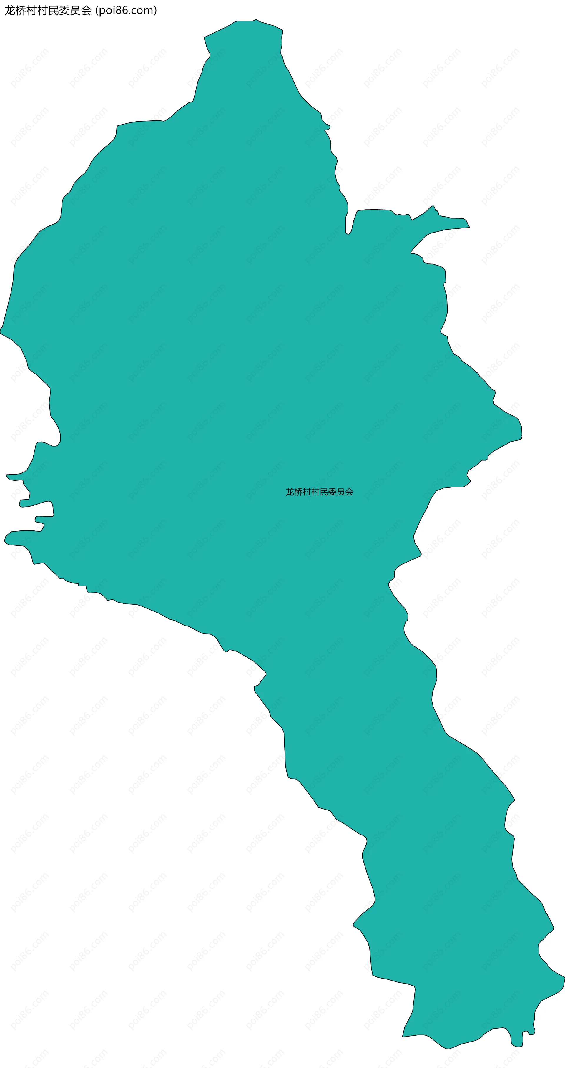 龙桥村村民委员会边界地图