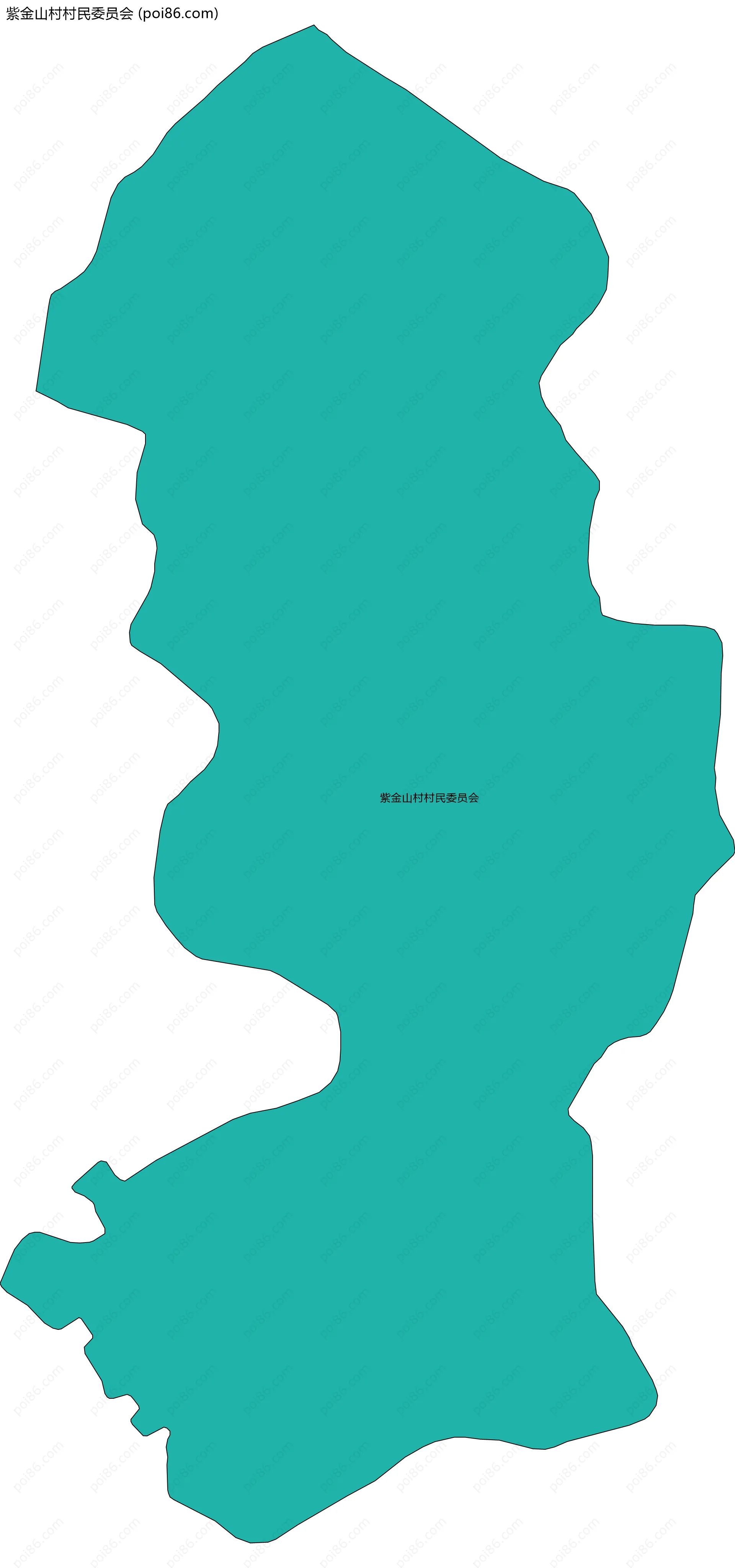 紫金山村村民委员会边界地图