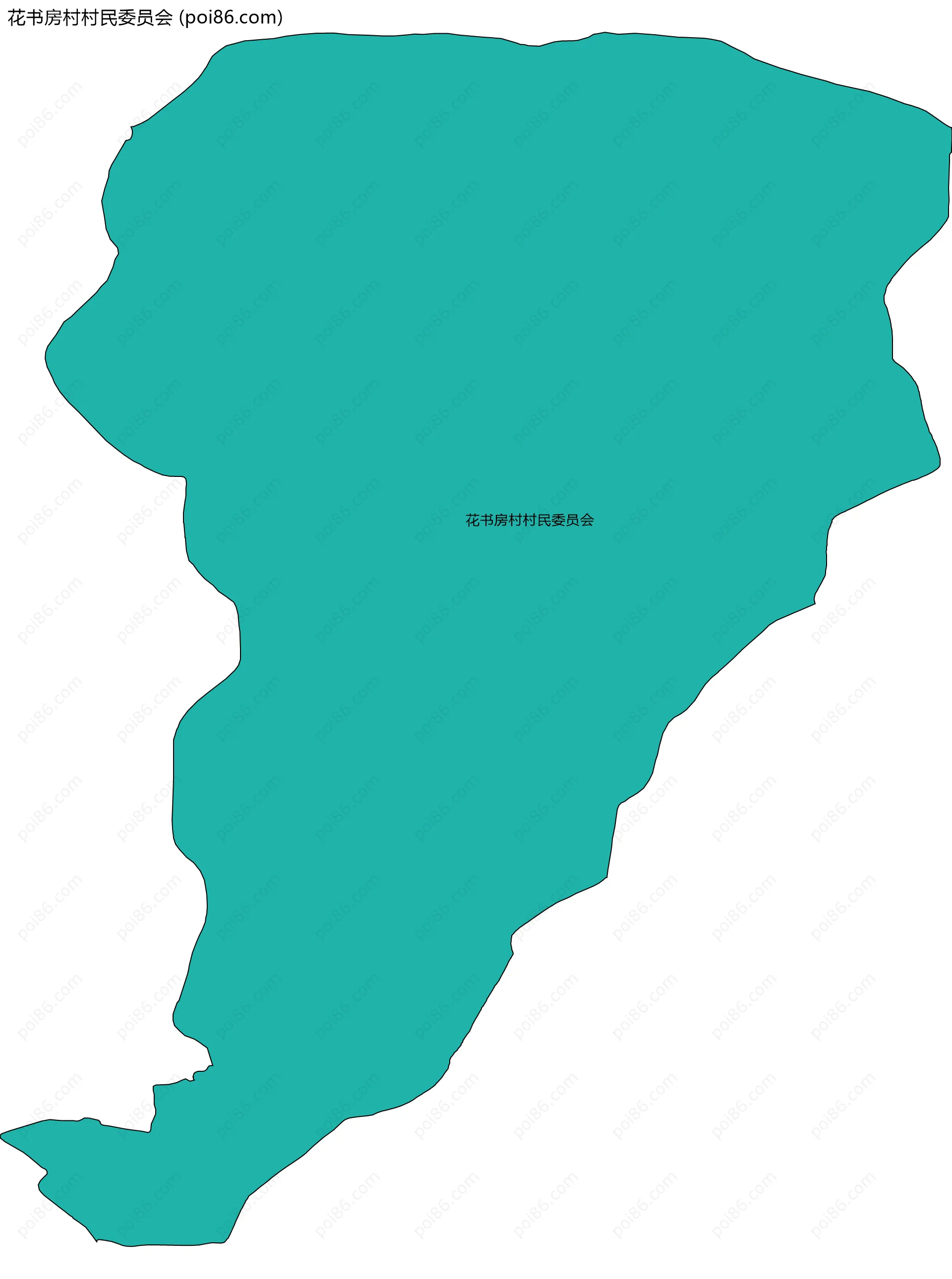 花书房村村民委员会边界地图