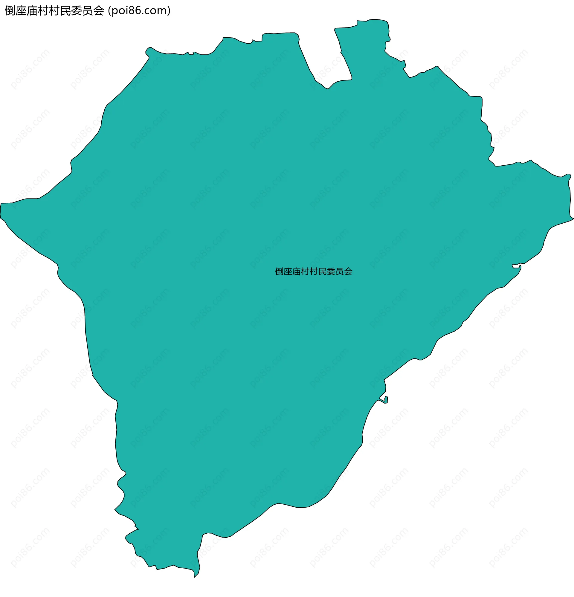 倒座庙村村民委员会边界地图