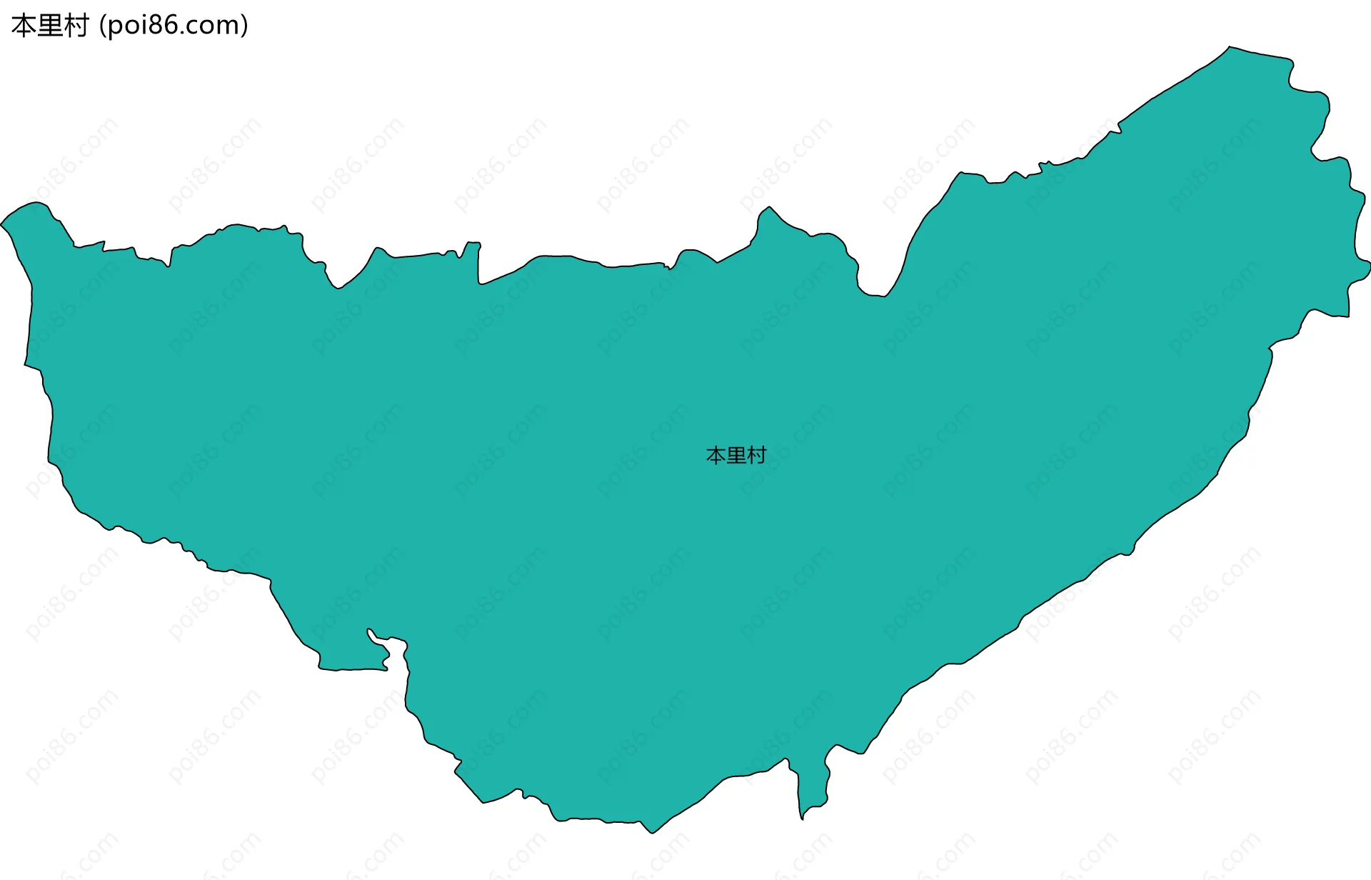 本里村边界地图
