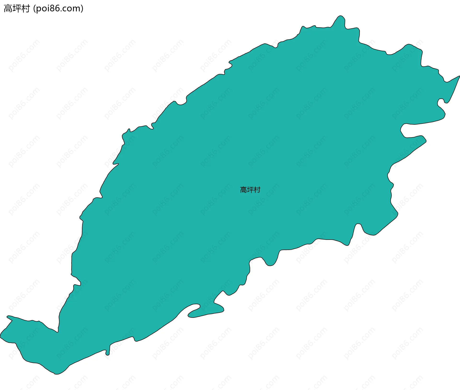 高坪村边界地图