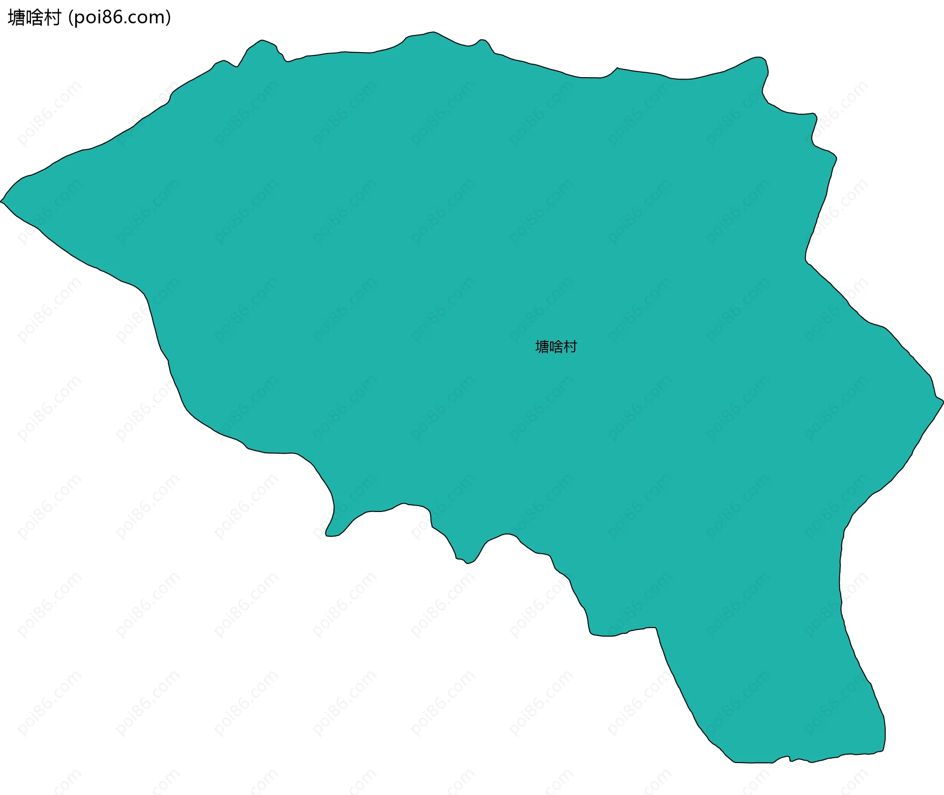 塘啥村边界地图