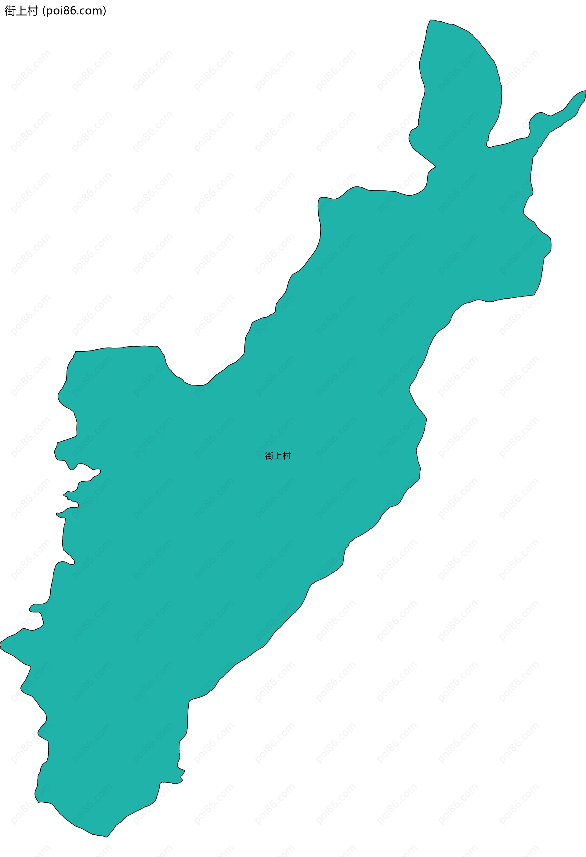 街上村边界地图